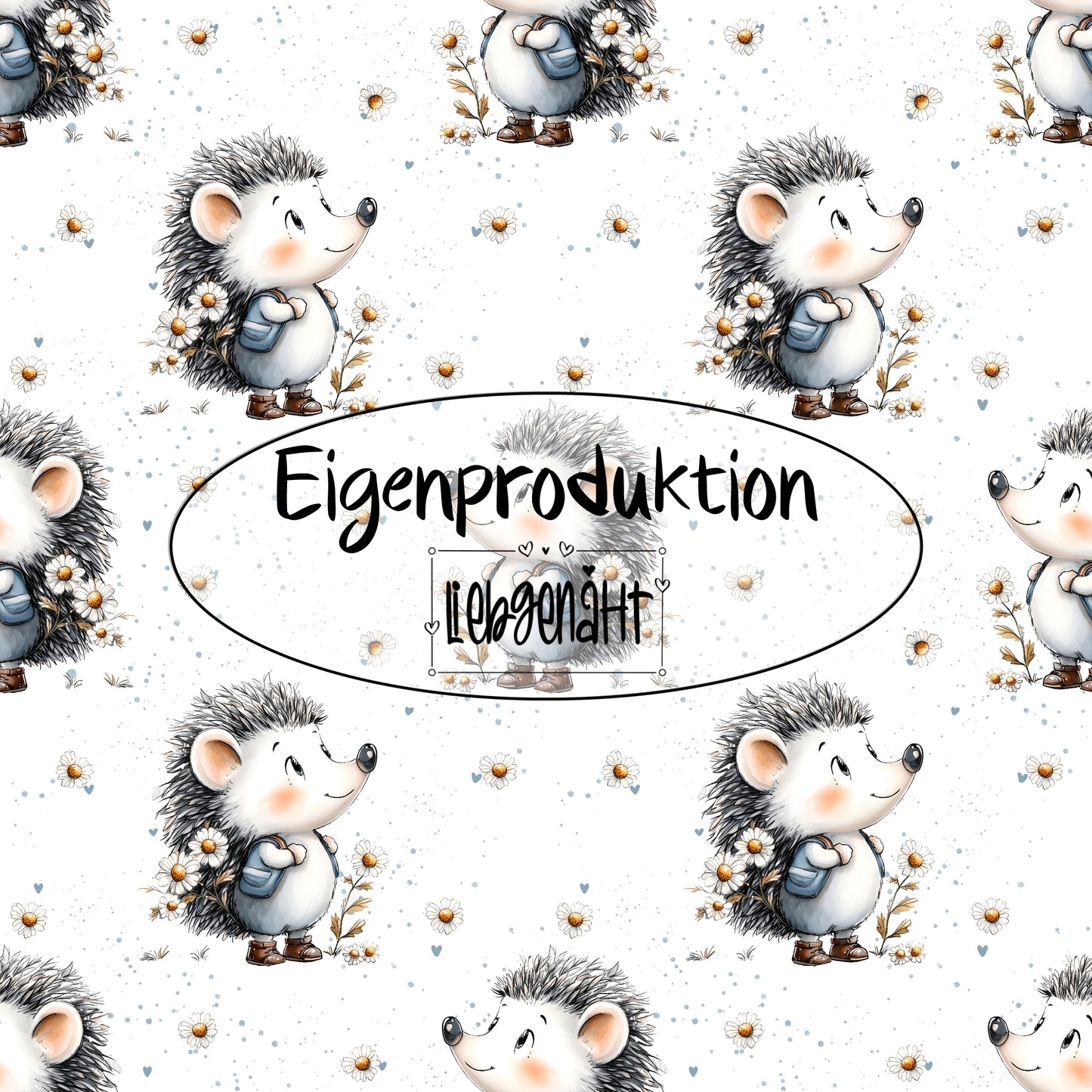 METERWARE! Eigenproduktion! Igel Allover - Jersey