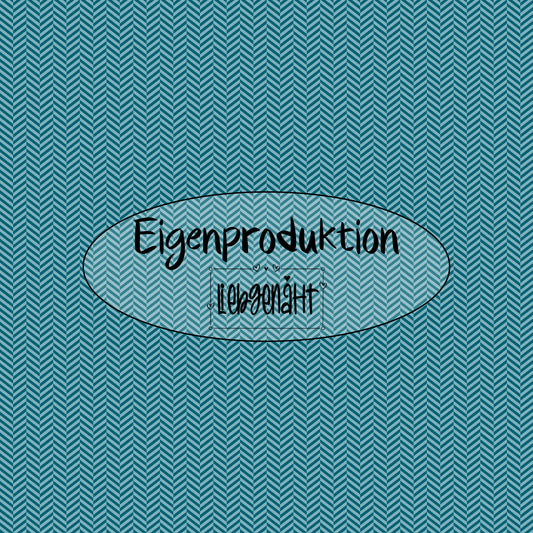 FRENCH TERRY | Fischgräten Petrol | Meterware