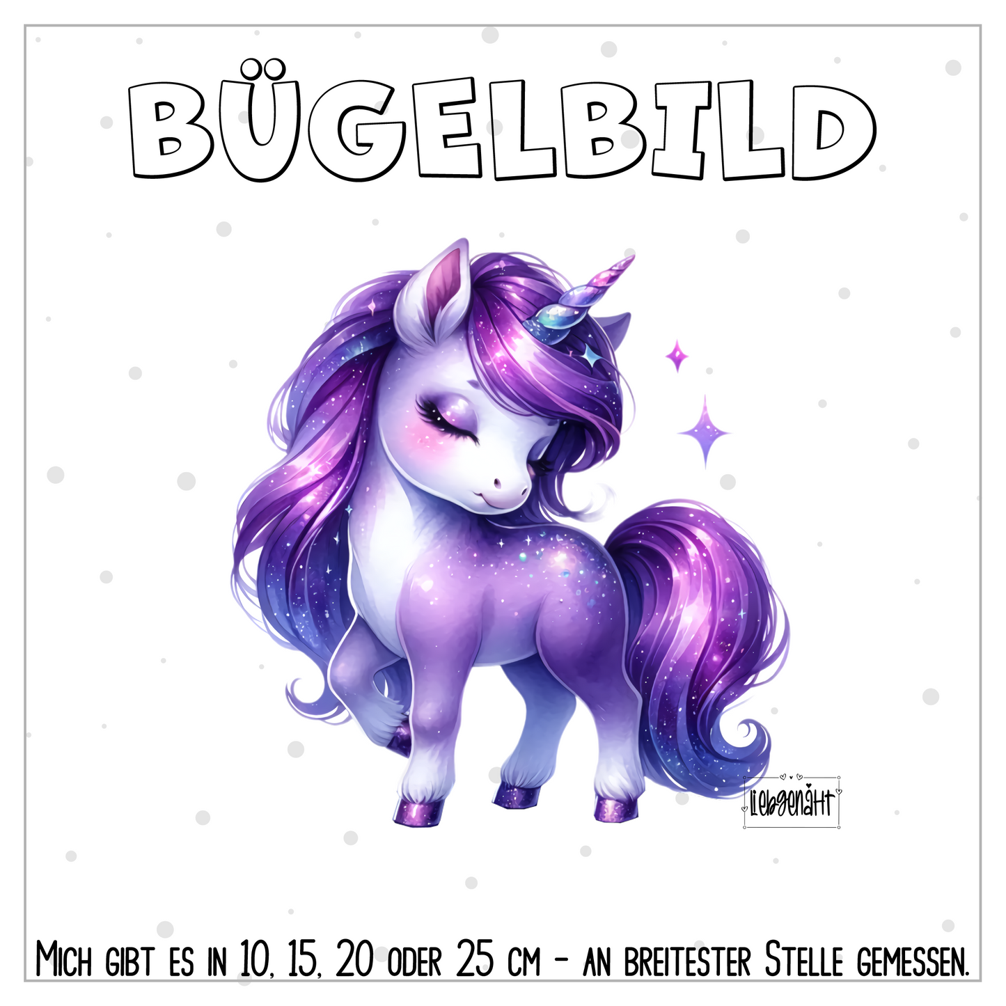 VORBESTELLUNG | BÜGELBILD | SÜßES EINHORN 5