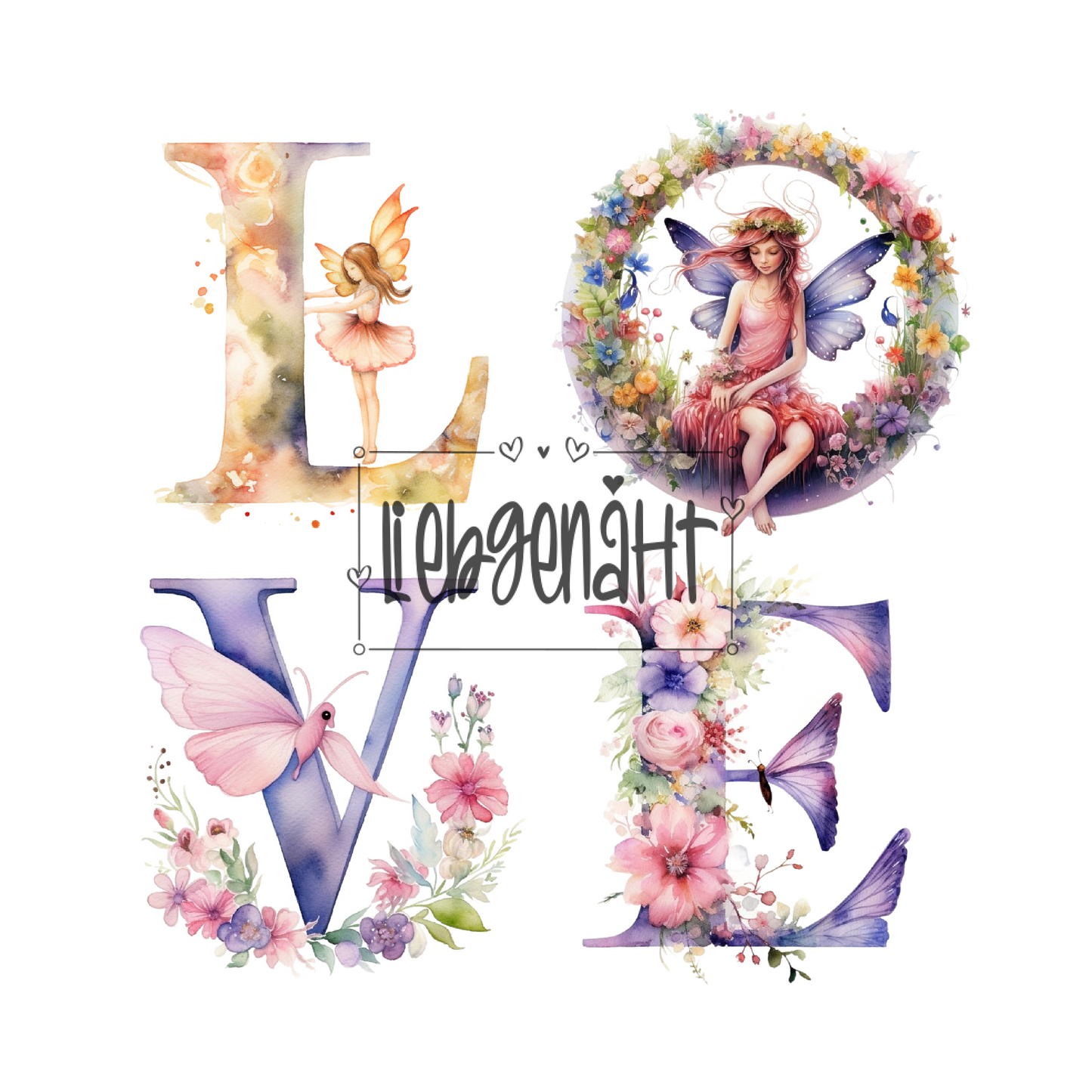 Love - GLITZER - 10 cm