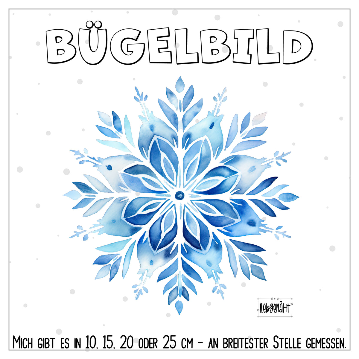 VORBESTELLUNG | BÜGELBILD | SCHNEEFLOCKE