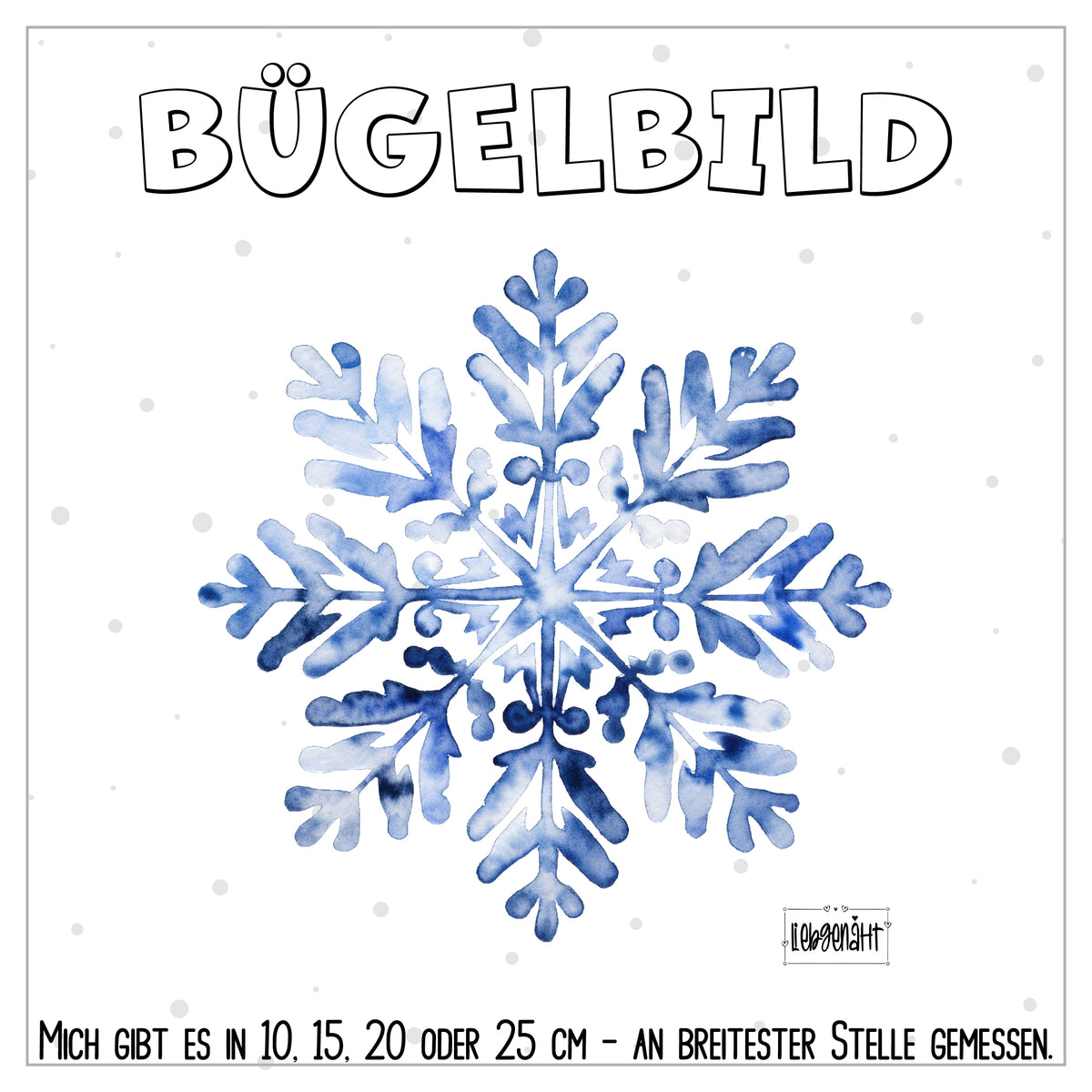 VORBESTELLUNG | BÜGELBILD | SCHNEEFLOCKE 5