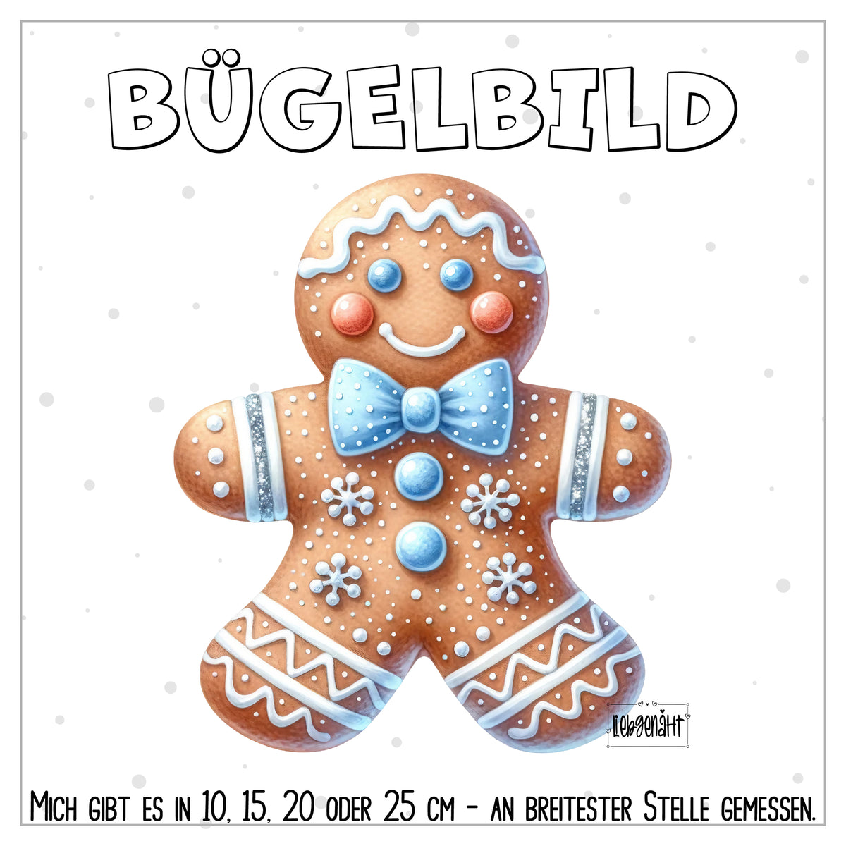 VORBESTELLUNG | BÜGELBILD | LEBKUCHEN BLAU