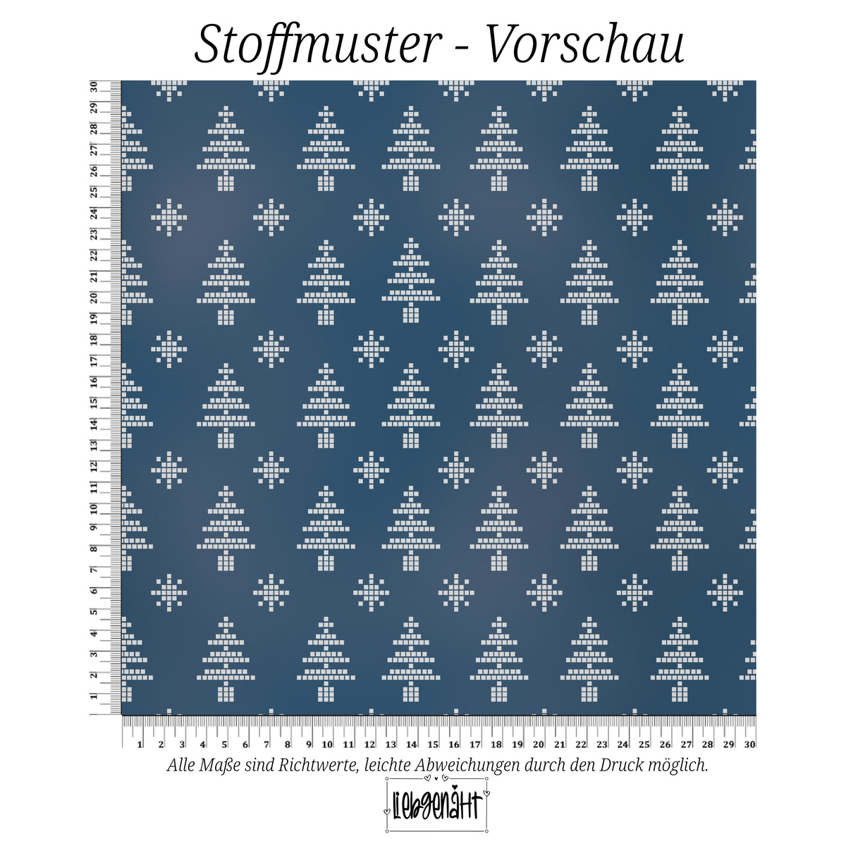 VORBESTELLUNG | WINTERHARMONIE | STRICKBÄUMCHEN NACHTBLAU