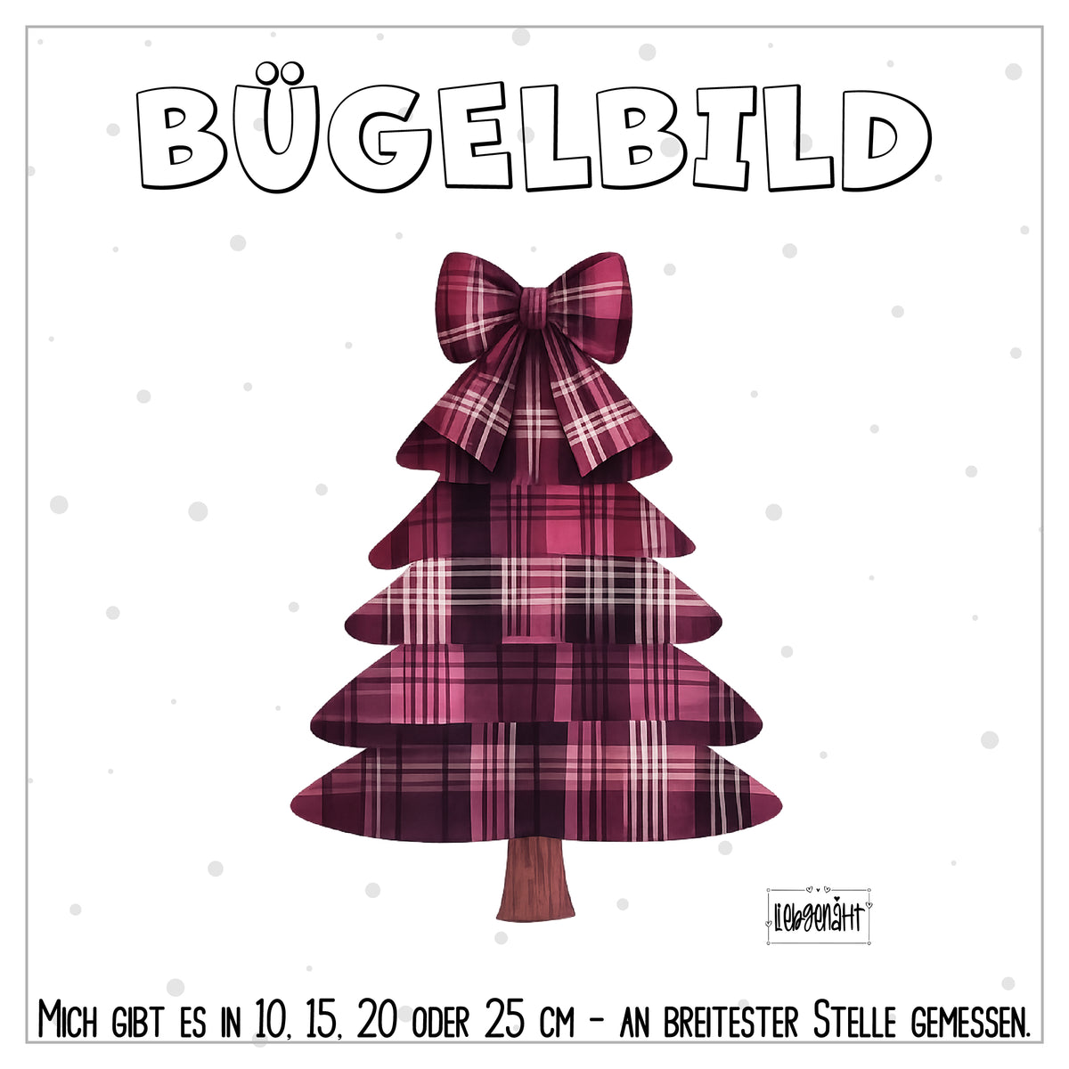 VORBESTELLUNG | BÜGELBILD | TANNENBAUM