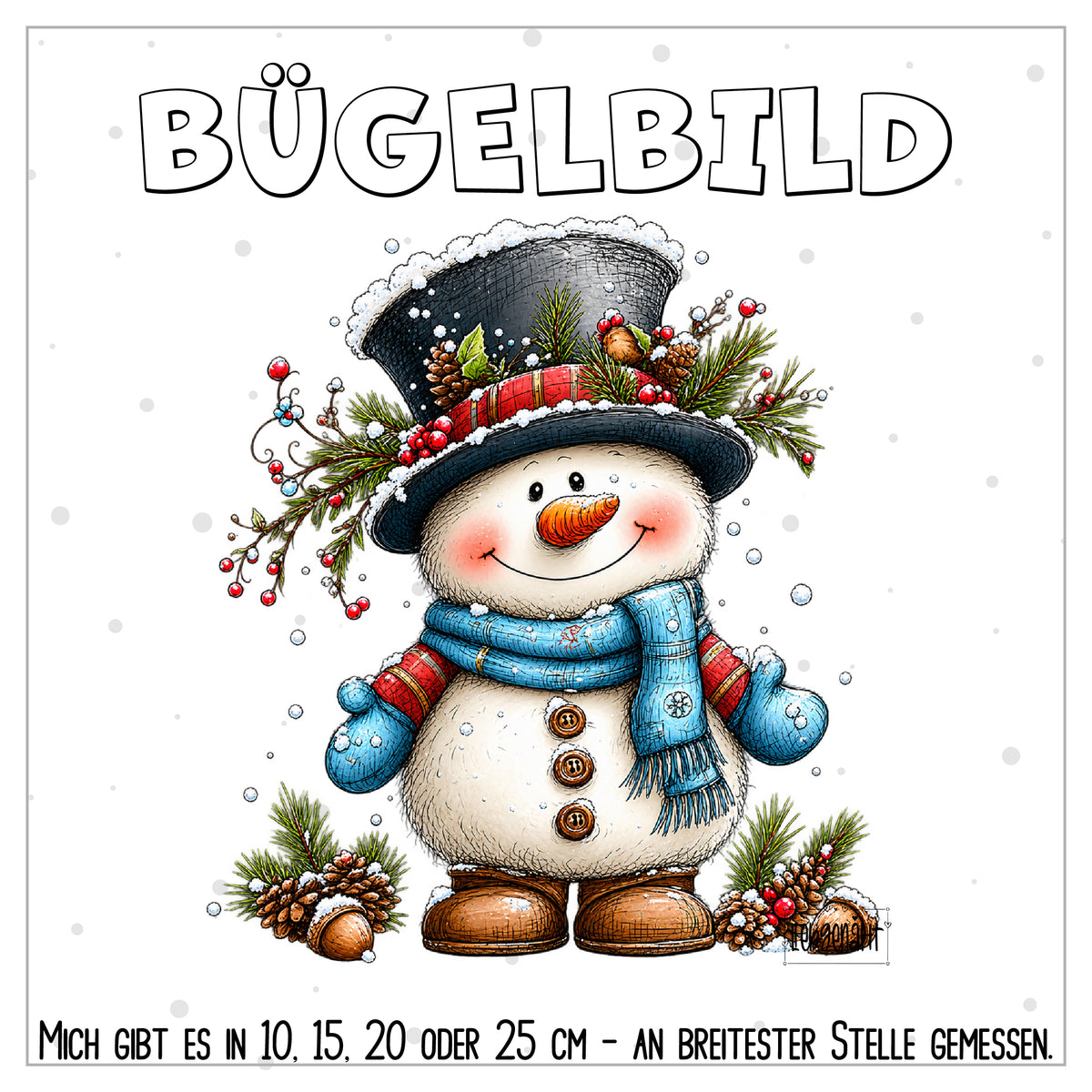 VORBESTELLUNG | BÜGELBILD | SCHNEEMANN 2