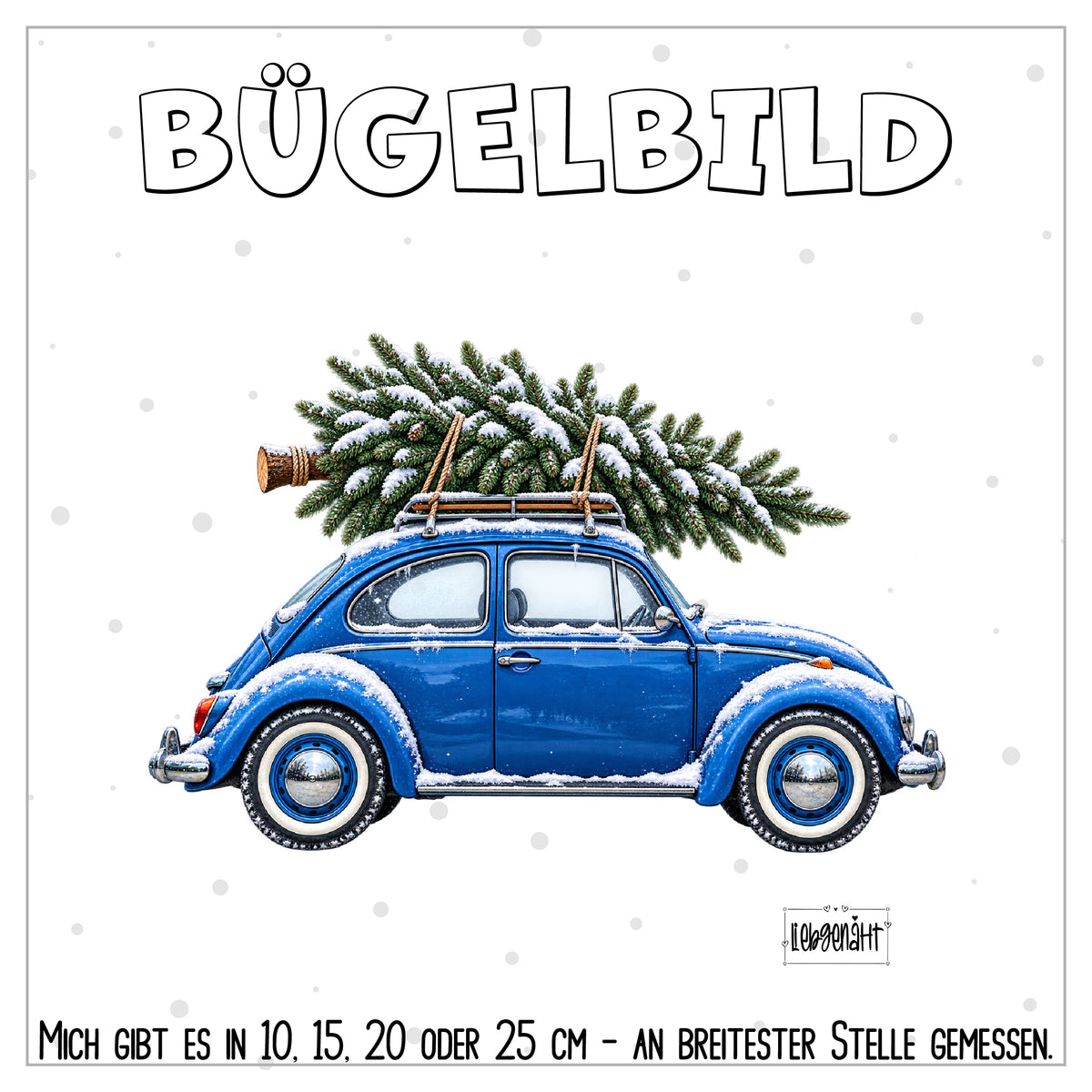 VORBESTELLUNG | BÜGELBILD | AUTO MIT TANNENBAUM
