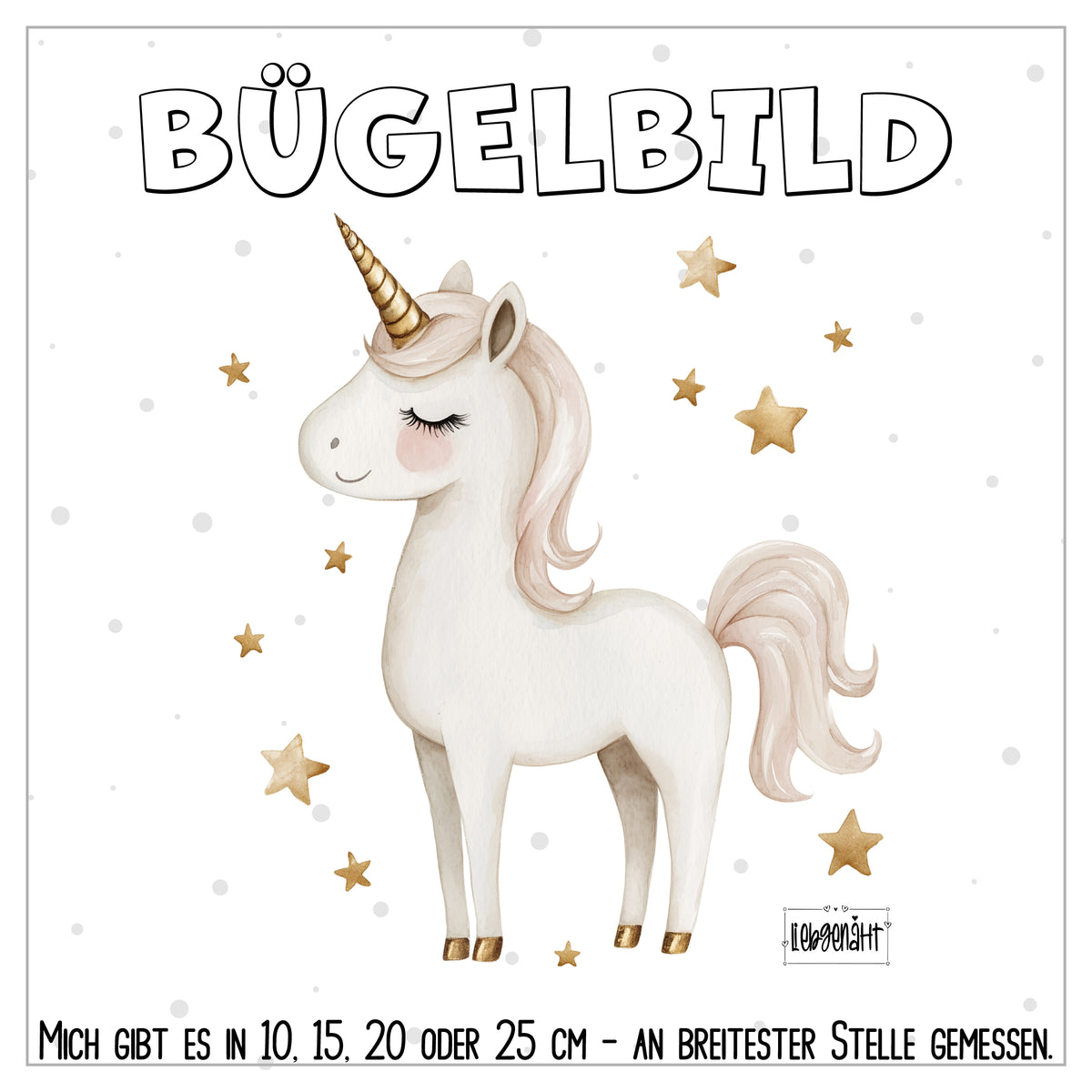 VORBESTELLUNG | BÜGELBILD | EINHORN
