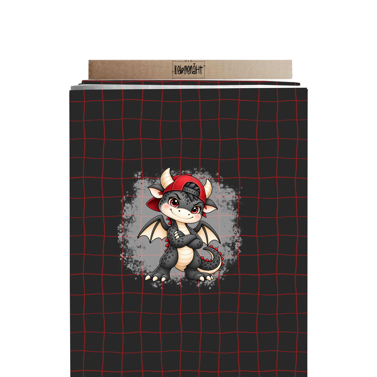 VORBESTELLUNG | FABELGETÜMMEL | PANEL | COOLER DRACHE | STEHEND | GRID SCHWARZ-ROT