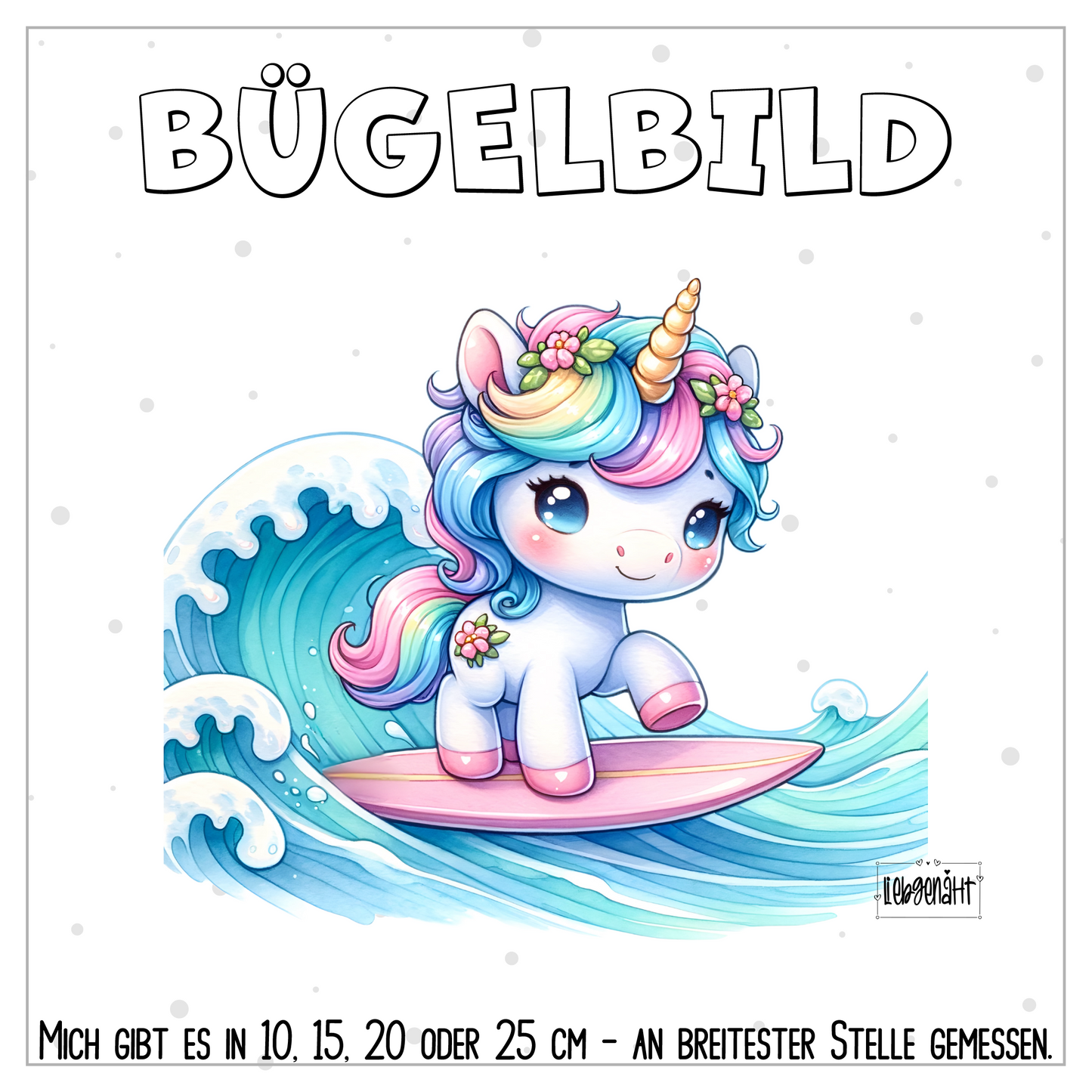 VORBESTELLUNG | BÜGELBILD | SOMMER EINHORN 3