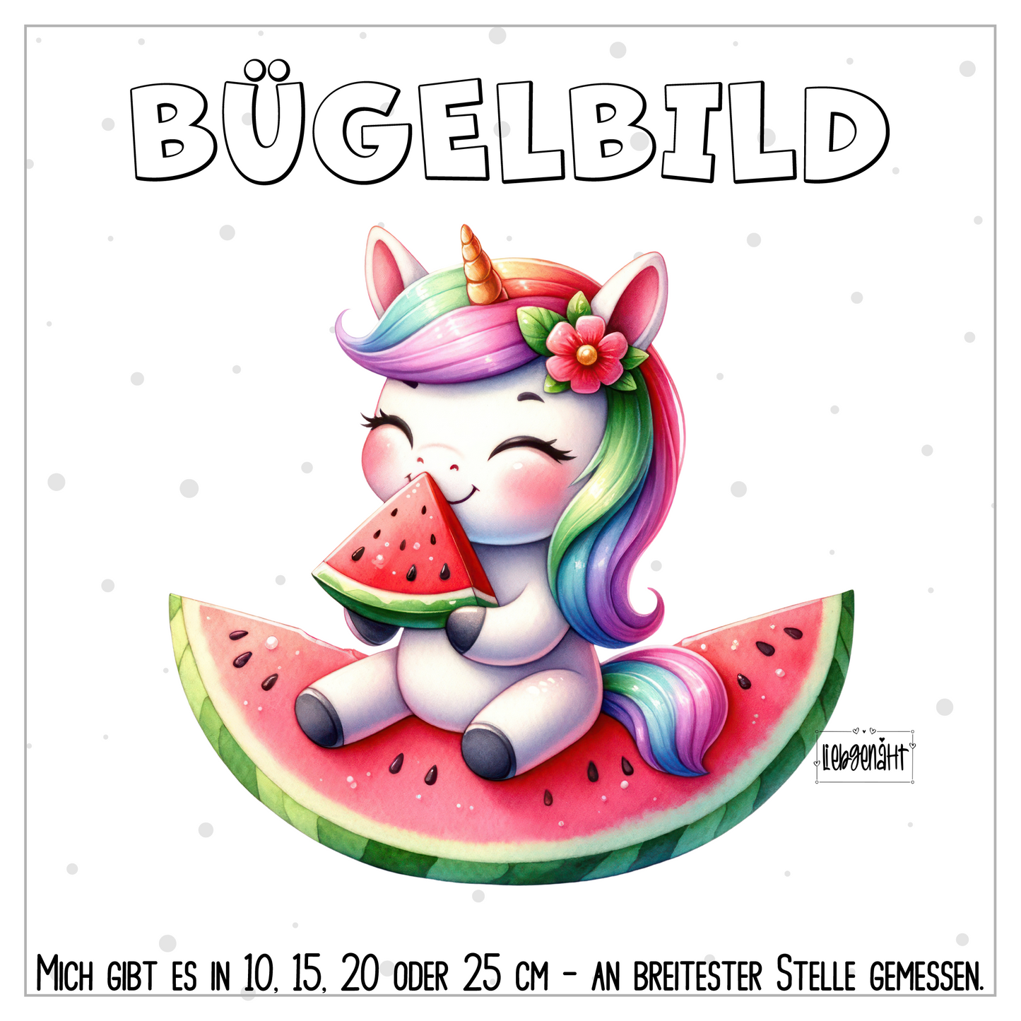 VORBESTELLUNG | BÜGELBILD | SOMMER EINHORN 4