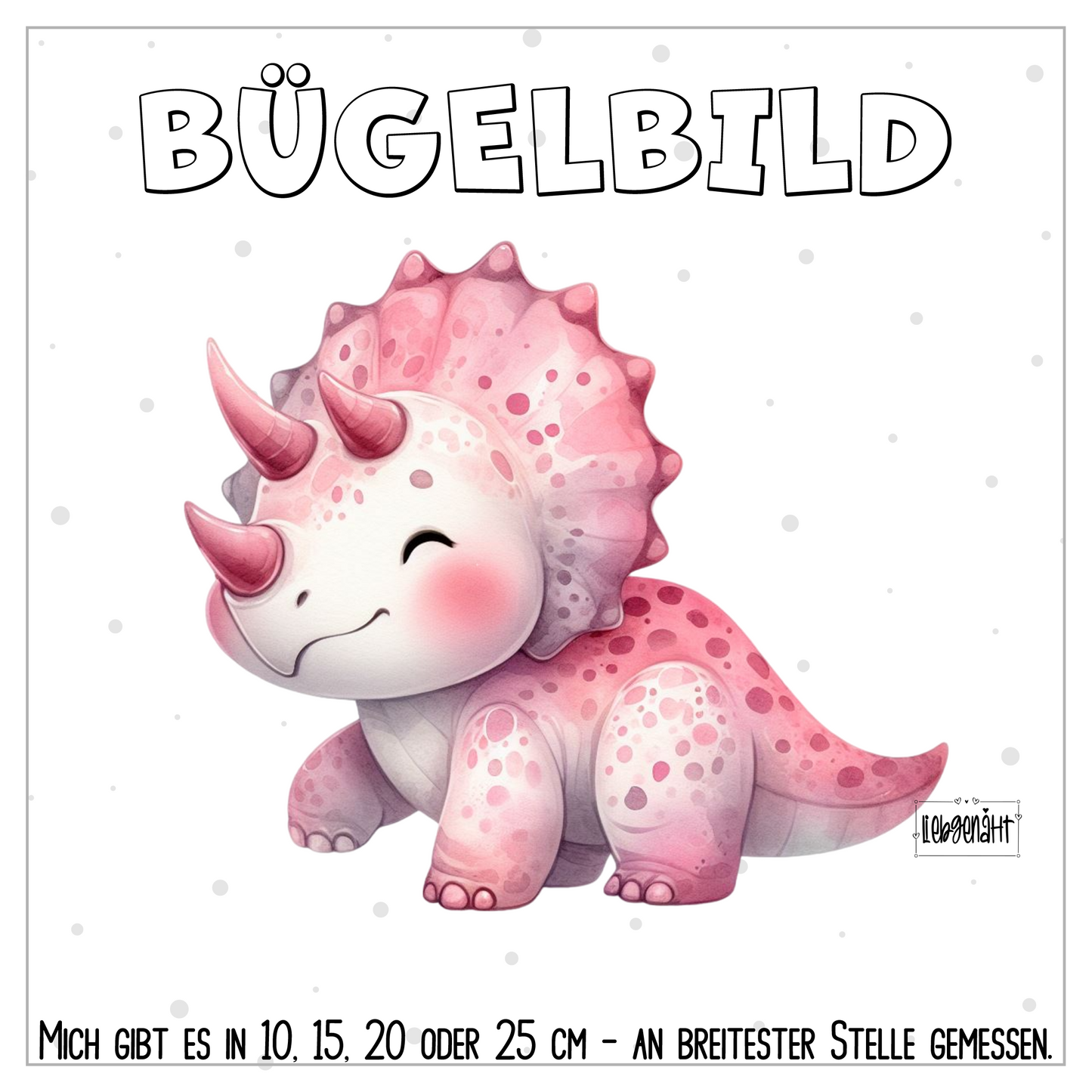 VORBESTELLUNG | BÜGELBILD | SÜßER DINO 4