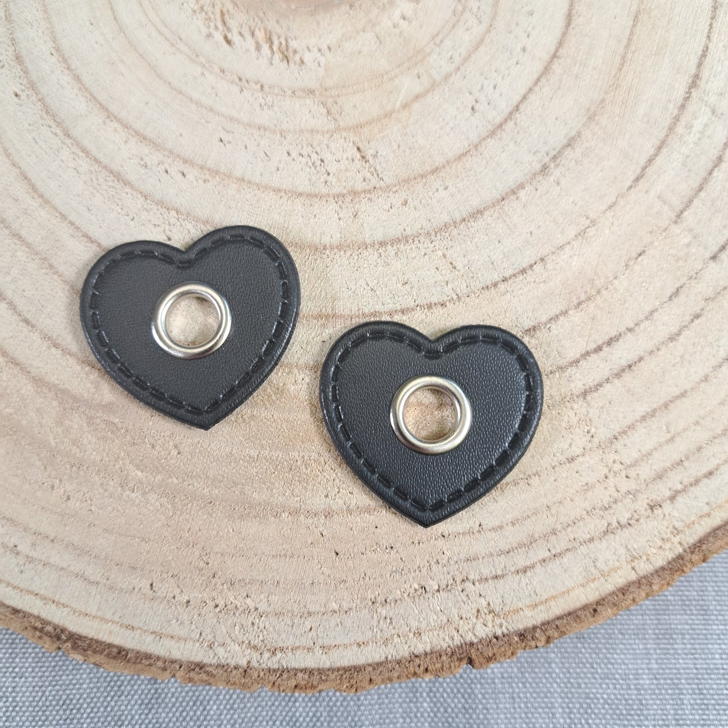 Ösenpatch, 8 mm, schwarz