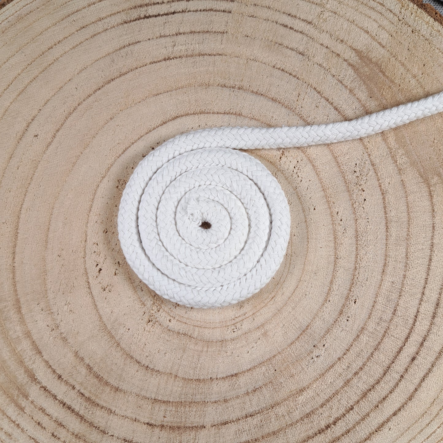 Kordel, 8 mm, Weiß