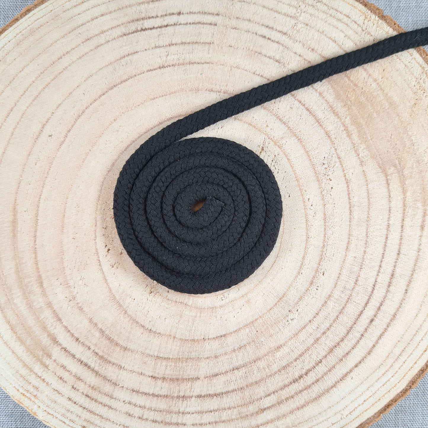 Kordel, 8 mm, Schwarz