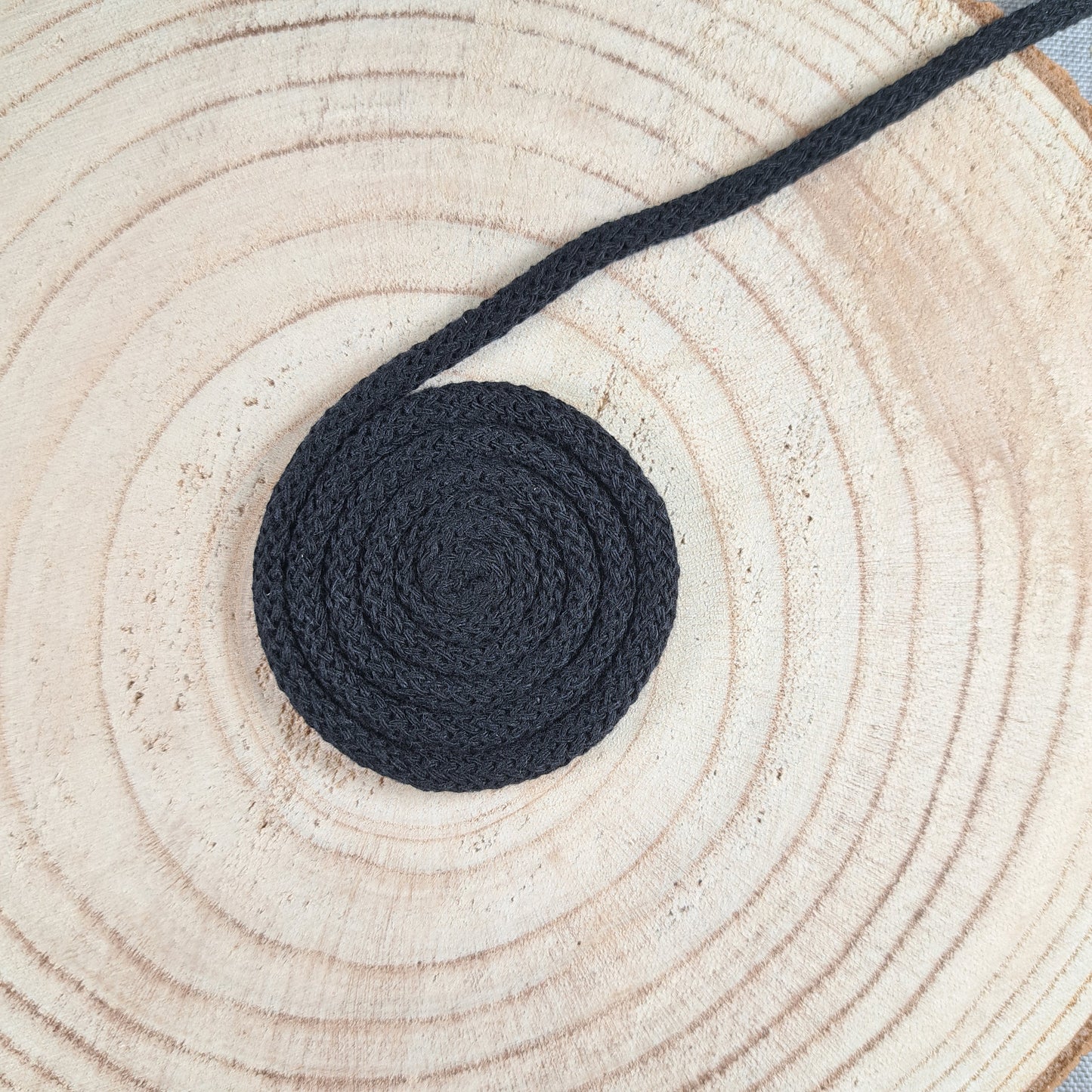 Kordel, 5 mm, Schwarz