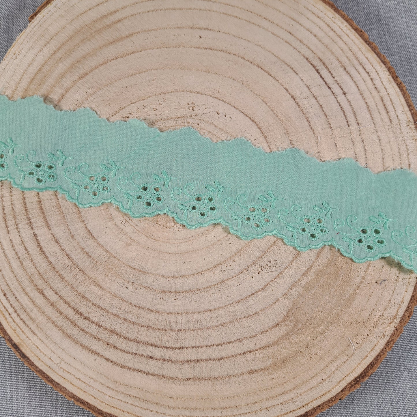 Meterware Wäschespitze, Mint Green, 50 mm