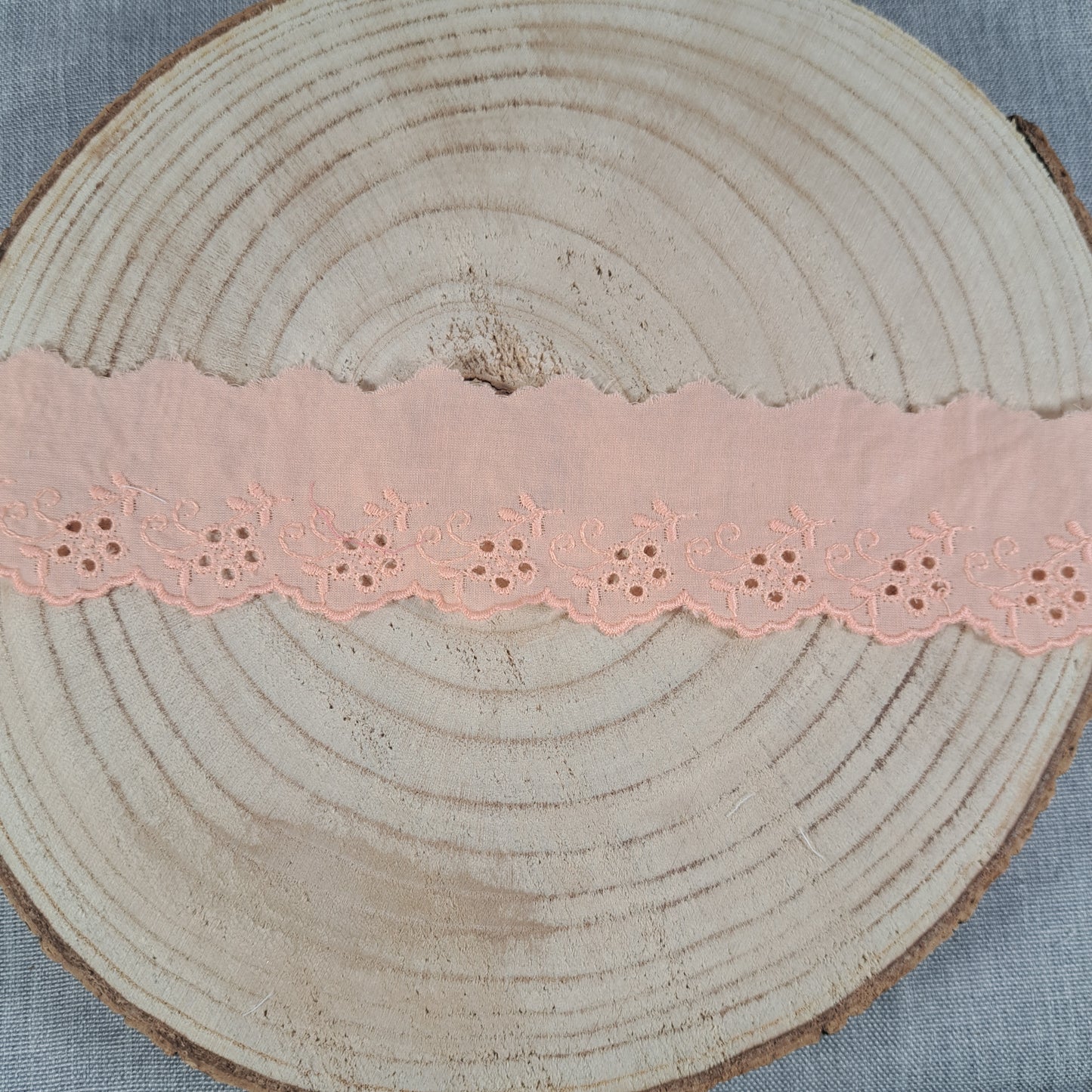 Meterware Wäschespitze, Lachs, 50 mm