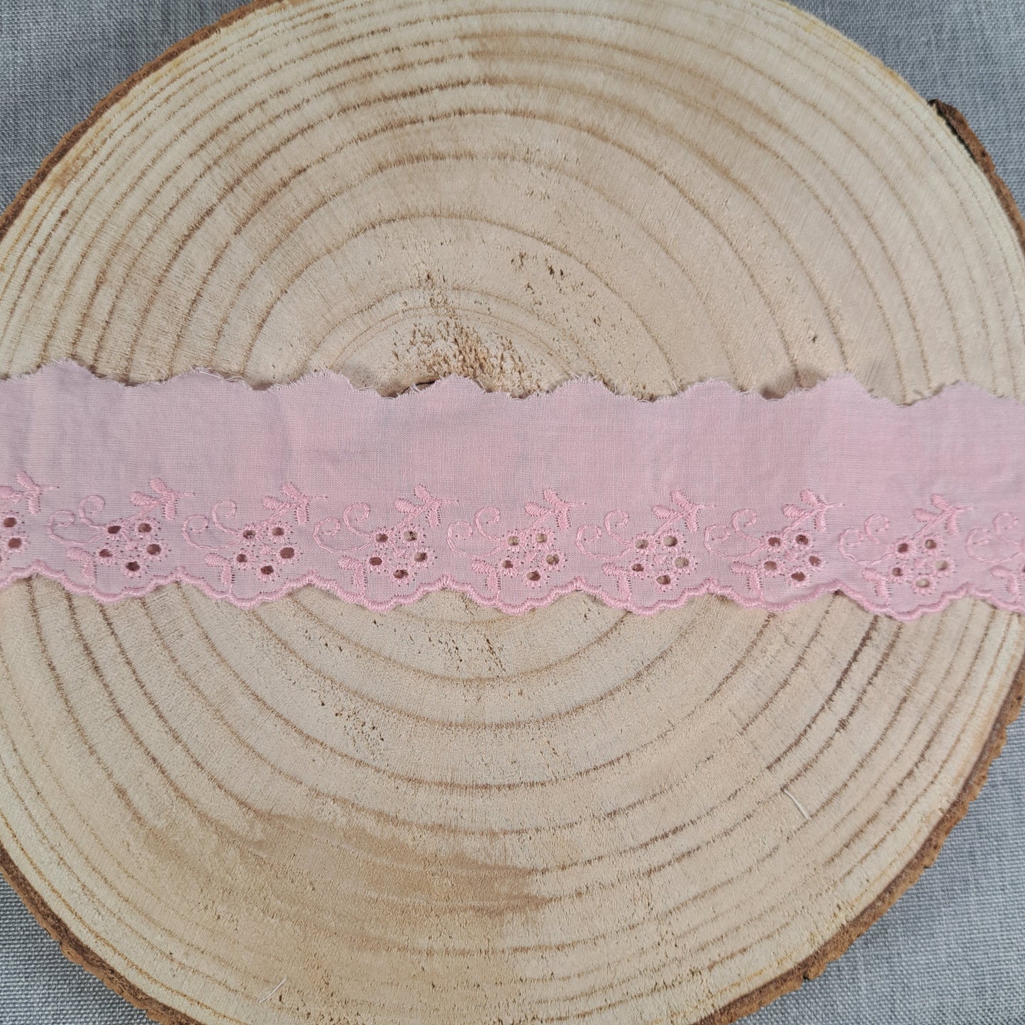 Meterware Wäschespitze, Rosa, 50 mm