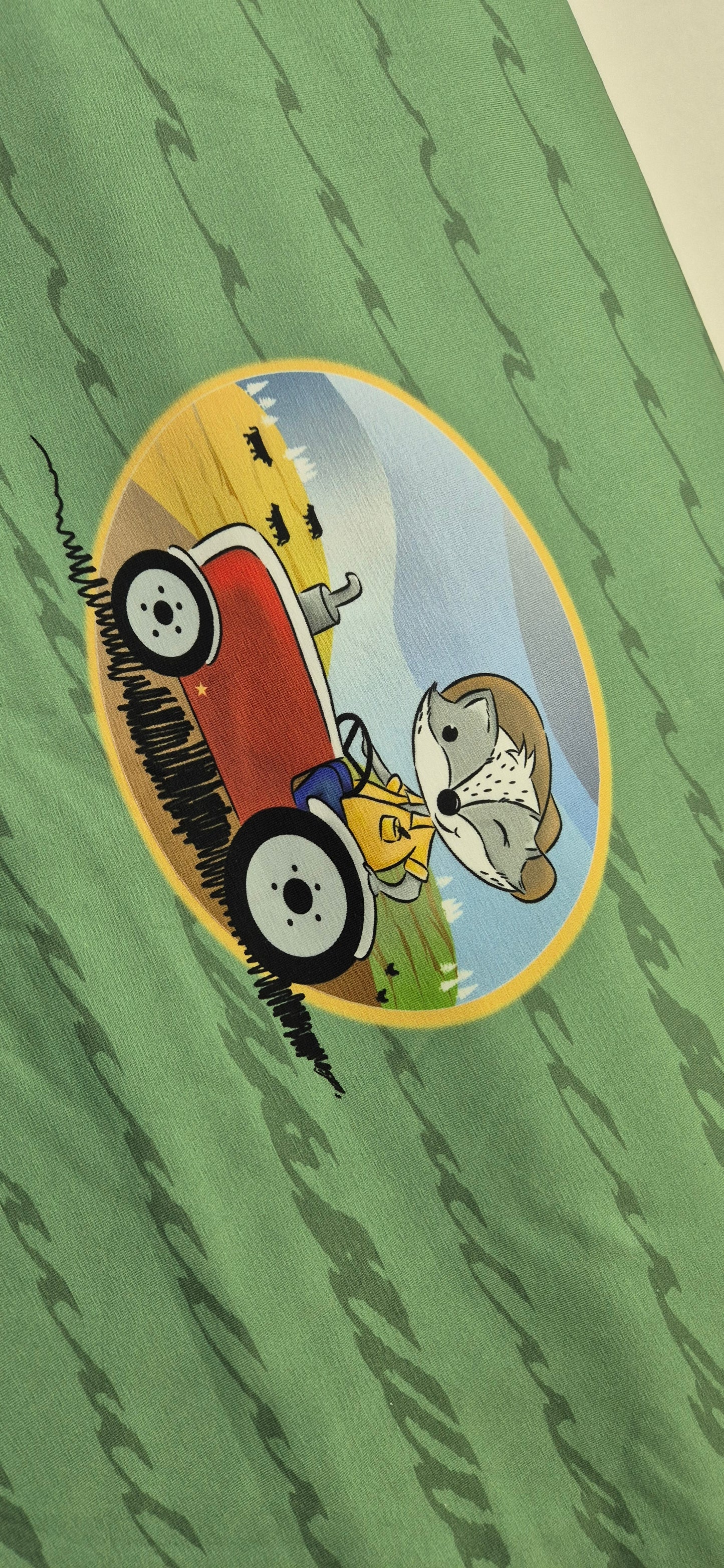 B-WARE! RESTSTÜCK! Farmer Dachs - Moosgrün - Panel - GROWI - Jersey