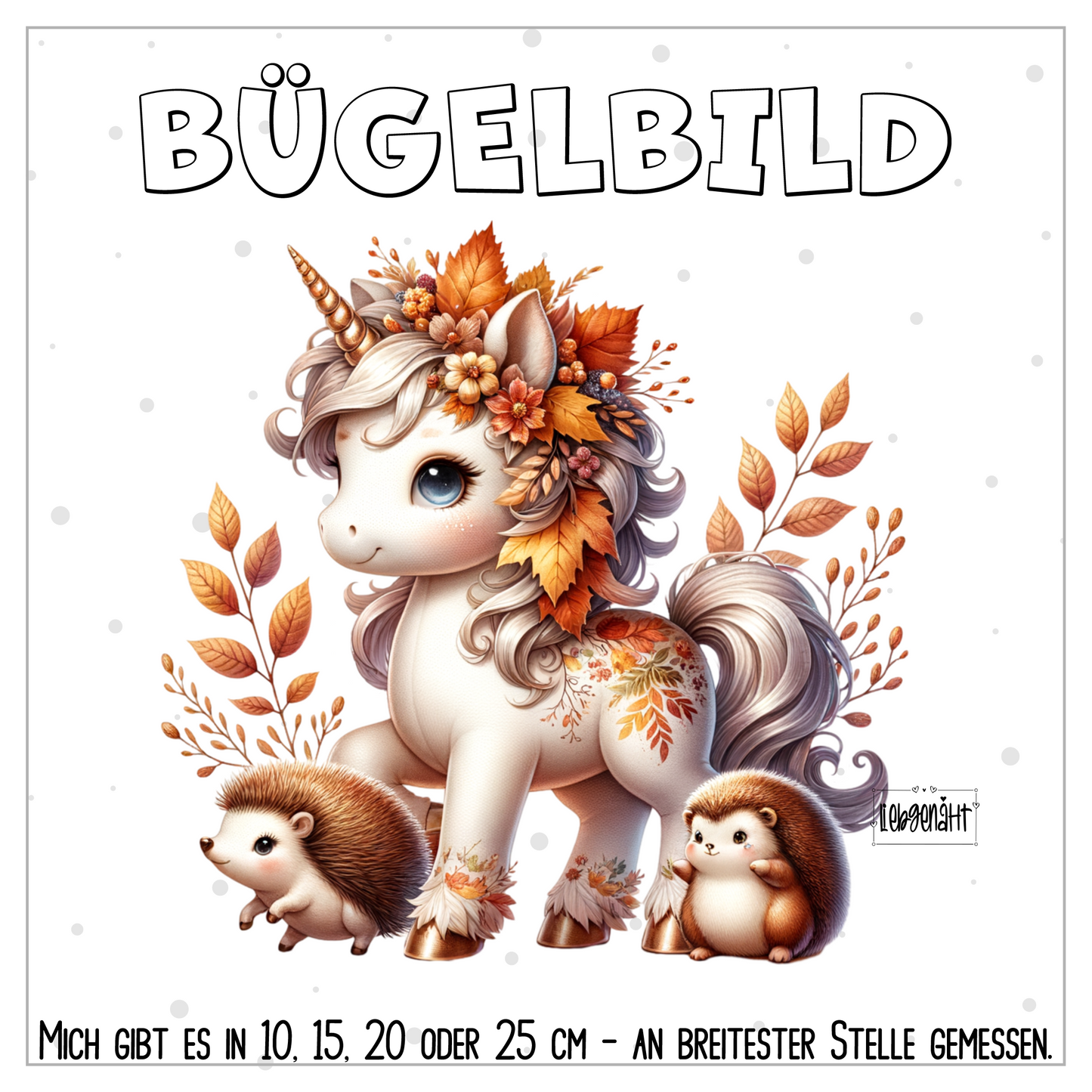 VORBESTELLUNG | BÜGELBILD | HERBST EINHORN 3