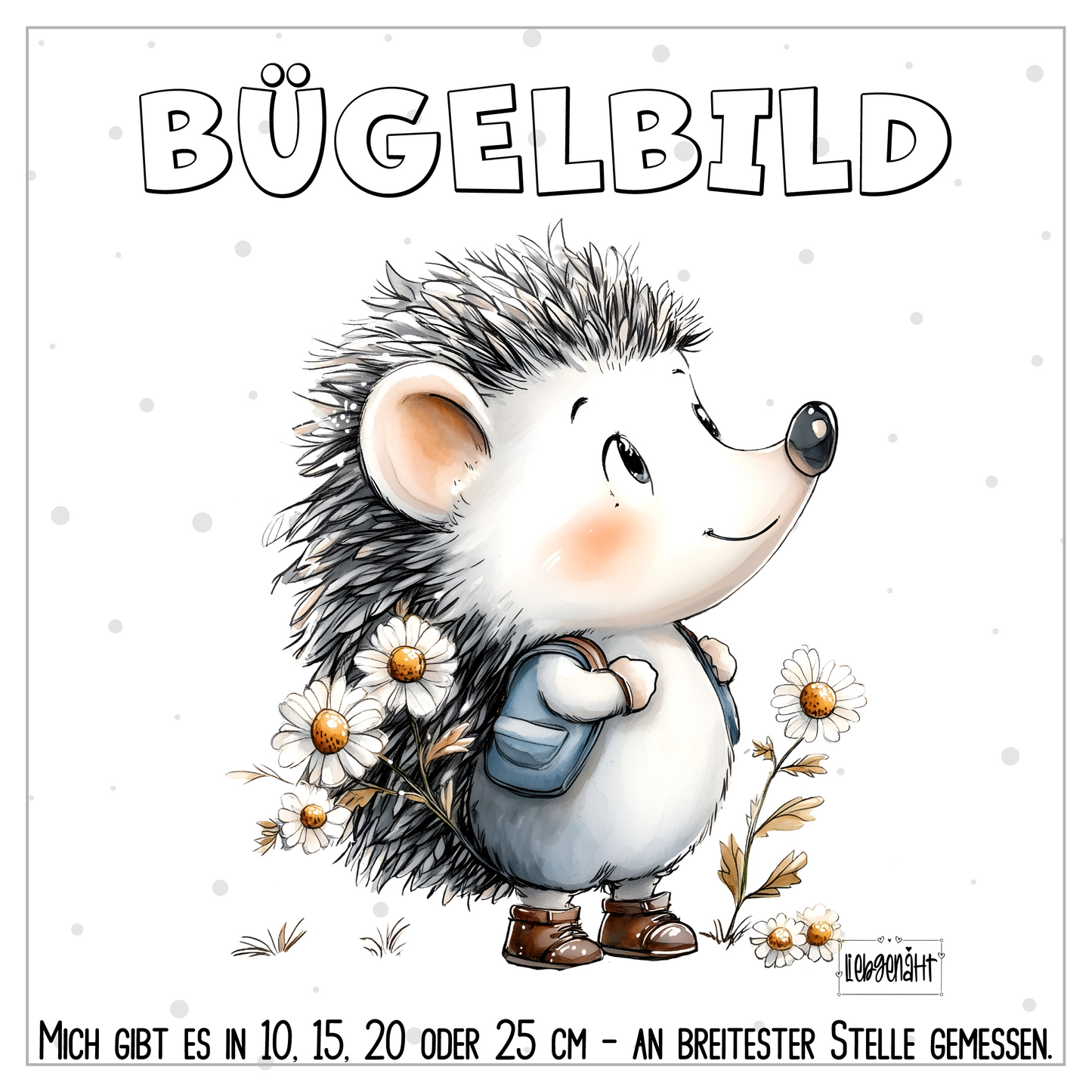 VORBESTELLUNG | BÜGELBILD | WANDER IGEL