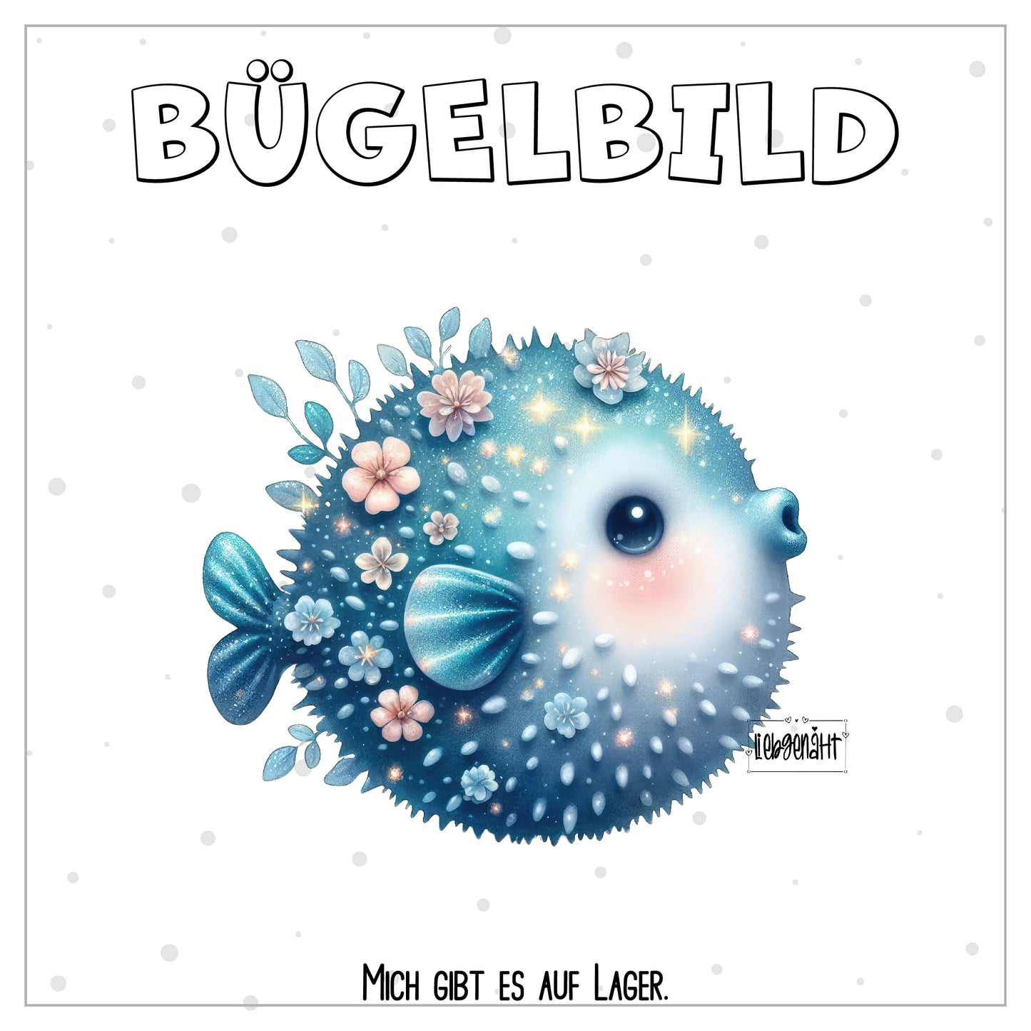 Kugelfisch - 20 cm - Glitzer
