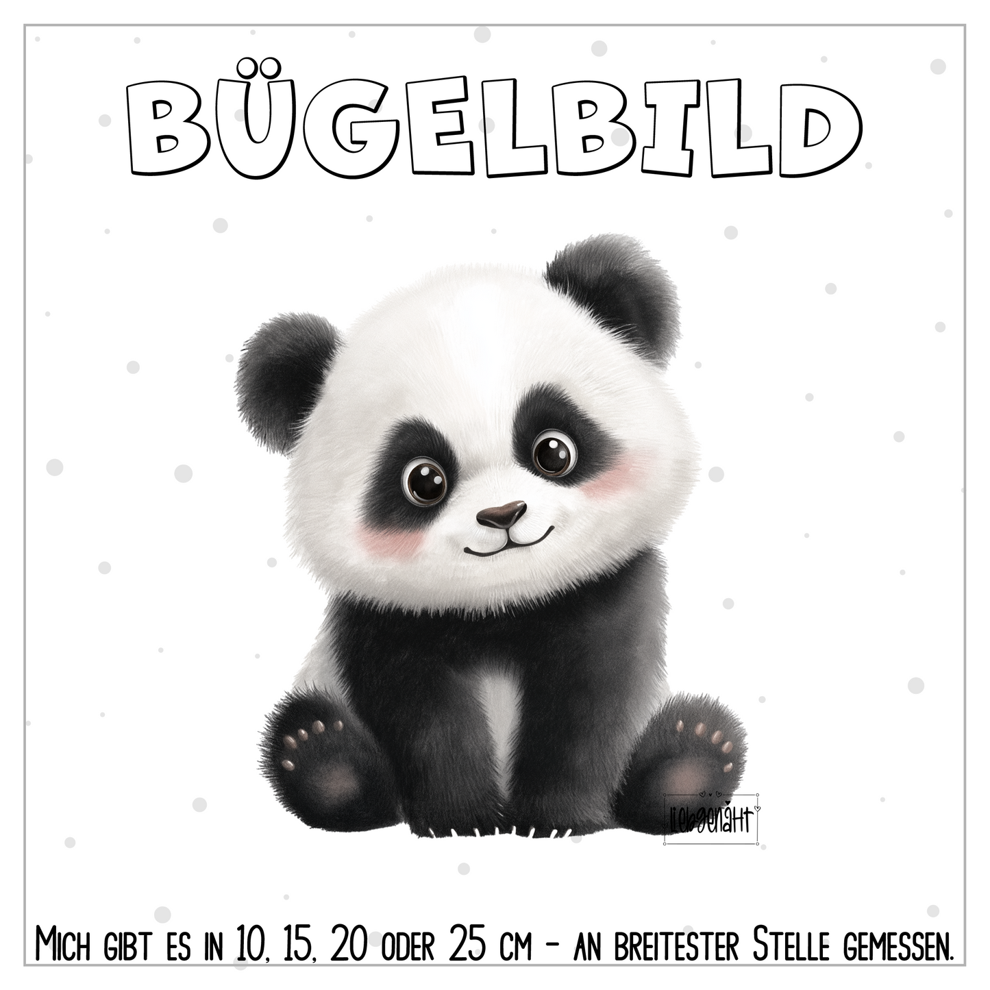 VORBESTELLUNG | BÜGELBILD | PANDA