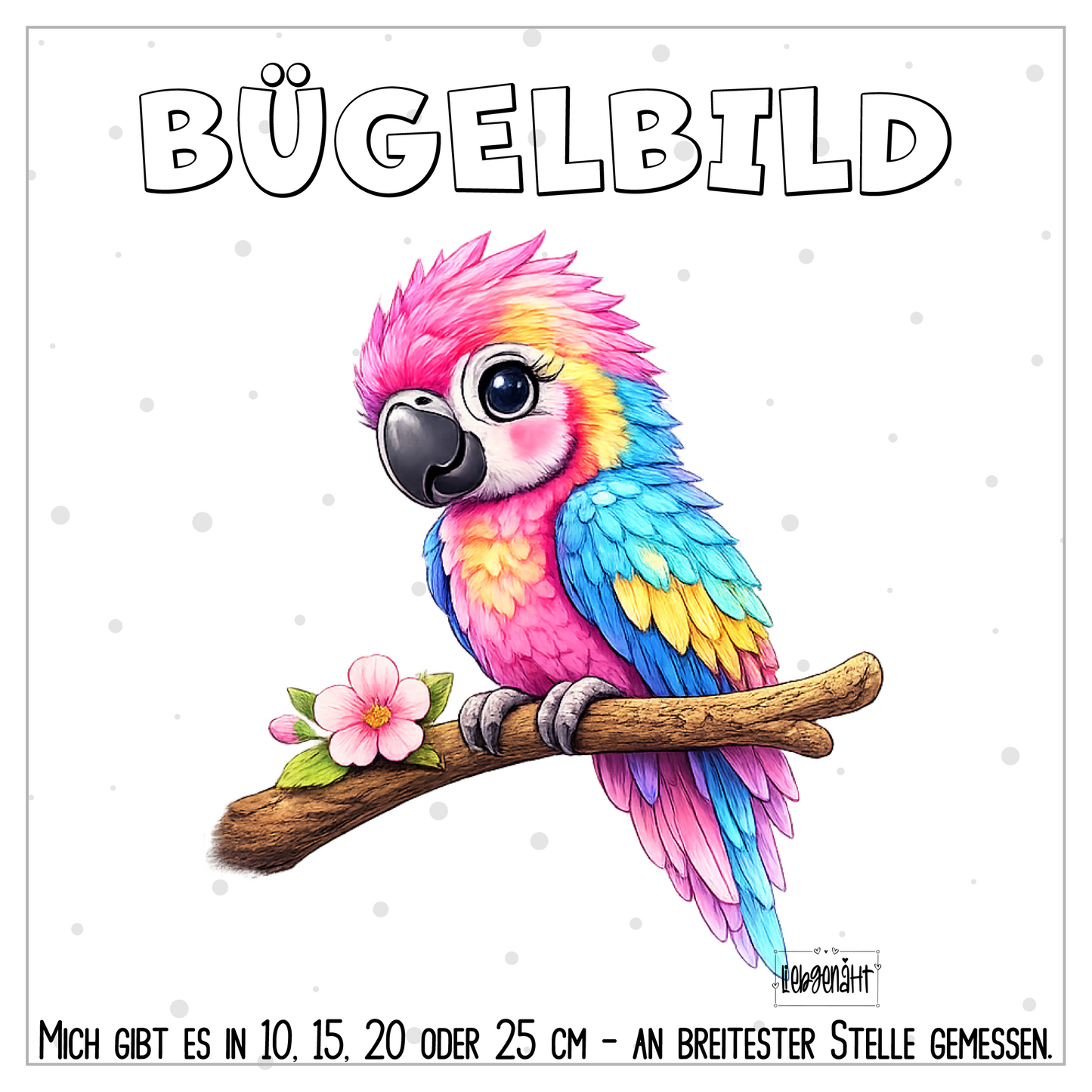 VORBESTELLUNG | BÜGELBILD | PAPAGEI PIPPA