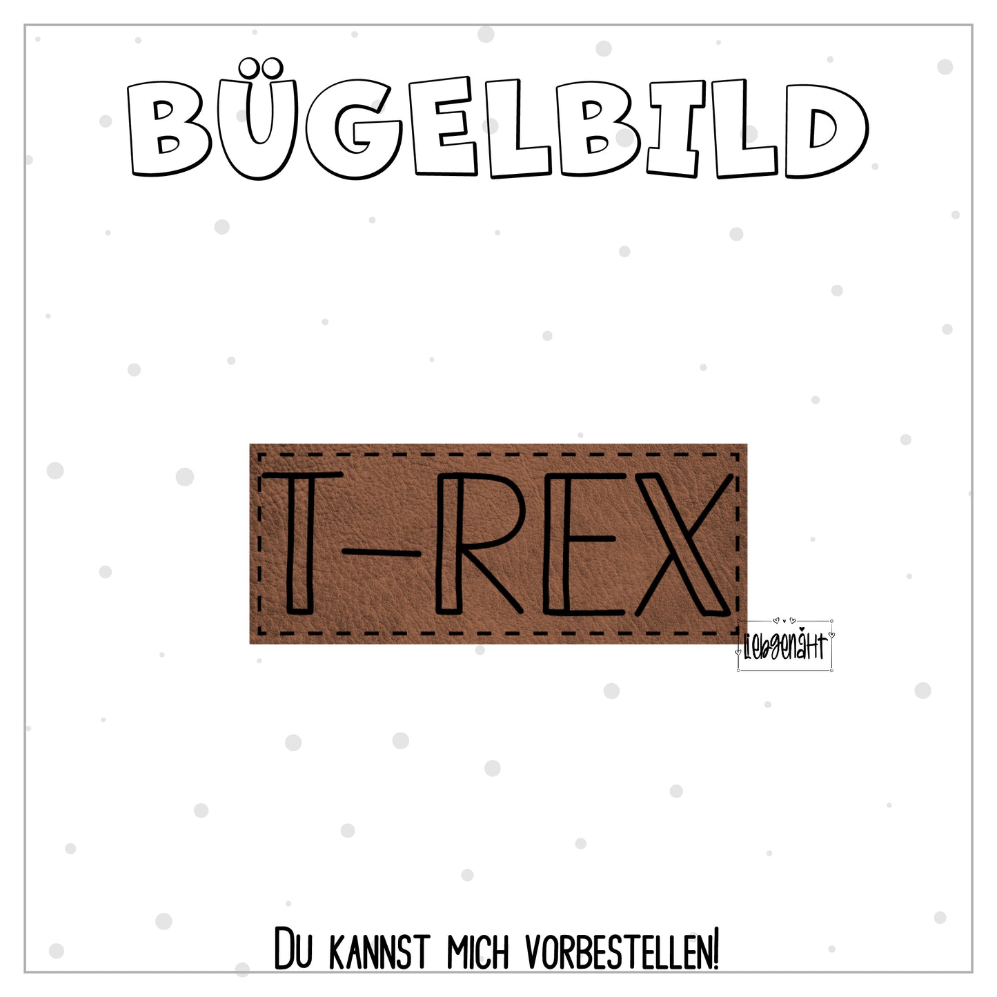 VORBESTELLUNG! Bügellabel T-Rex