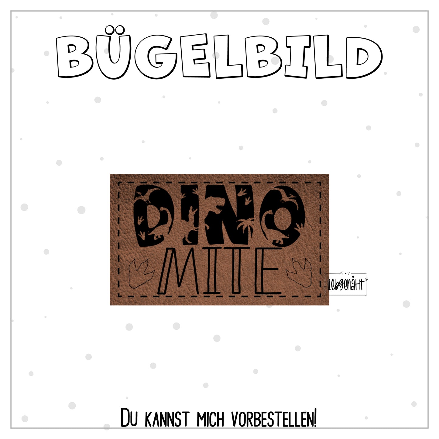 VORBESTELLUNG! Bügellabel Dino Mite