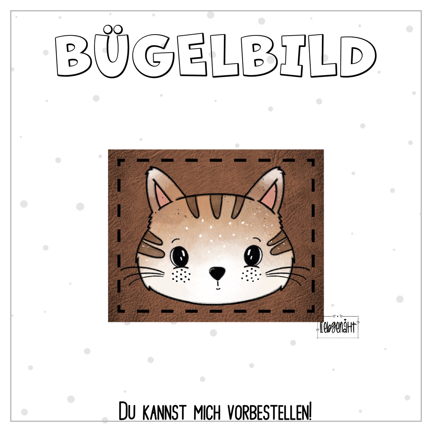 VORBESTELLUNG! Bügellabel - Katzengold - Katze