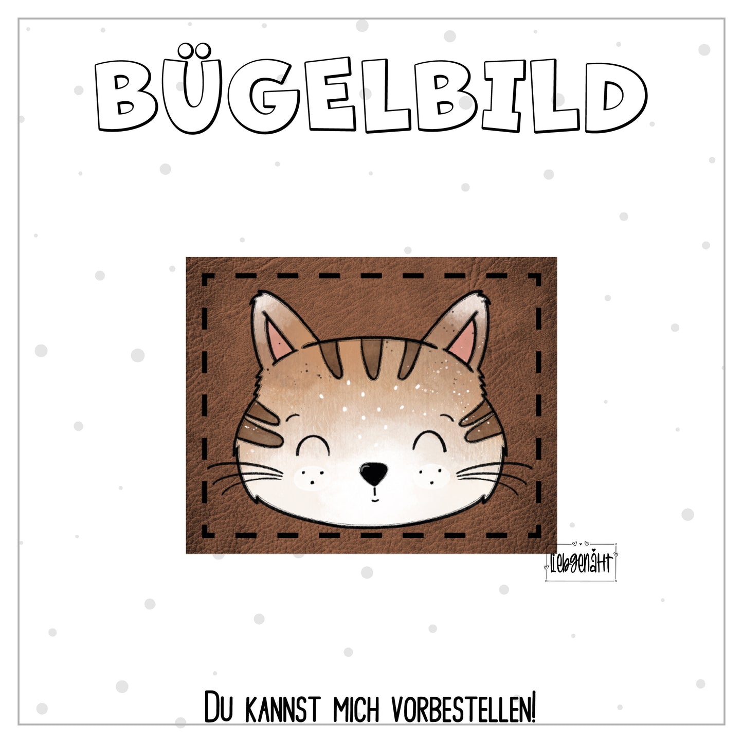 VORBESTELLUNG! Bügellabel - Katzengold - Katze
