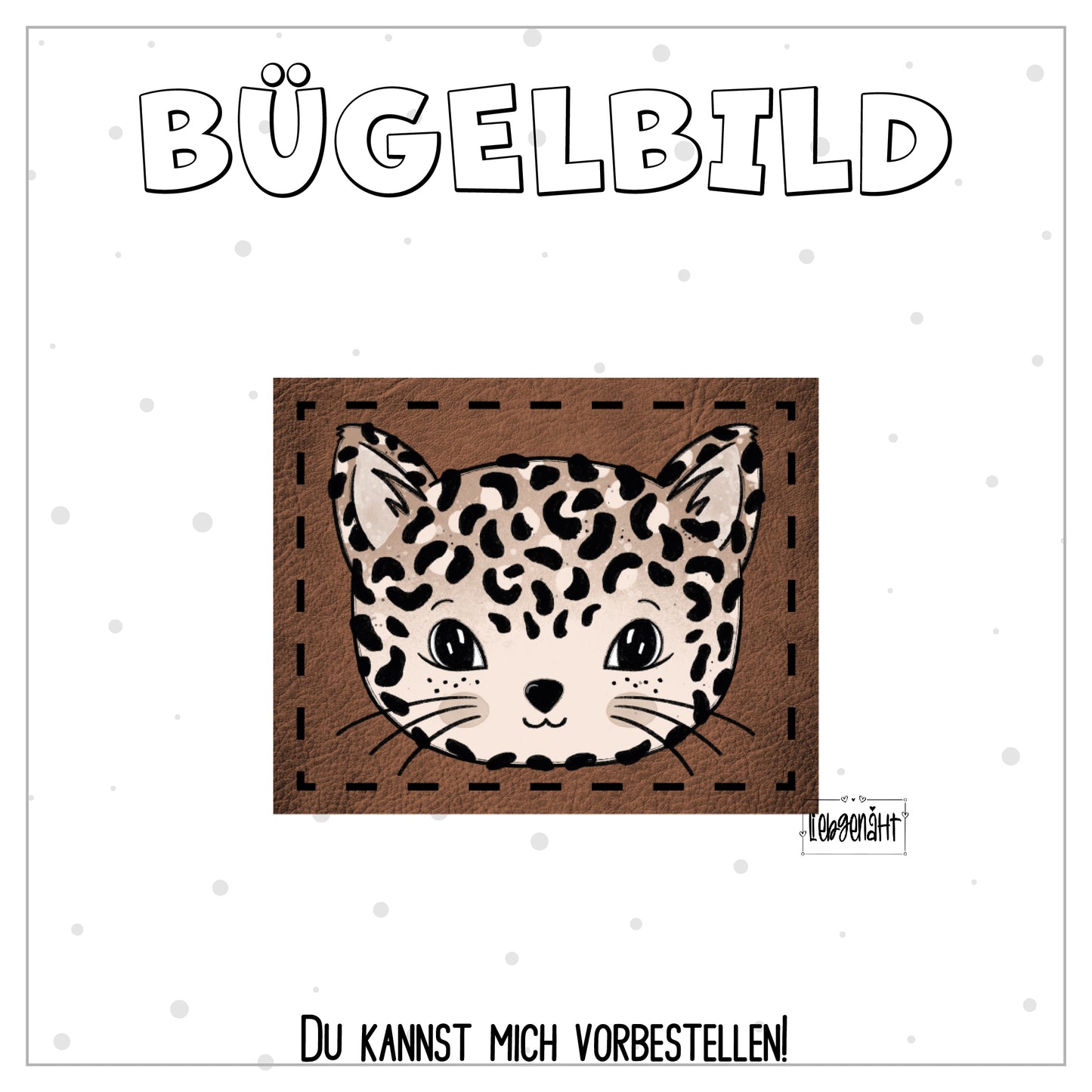 VORBESTELLUNG! Bügellabel - Katzengold - Leo