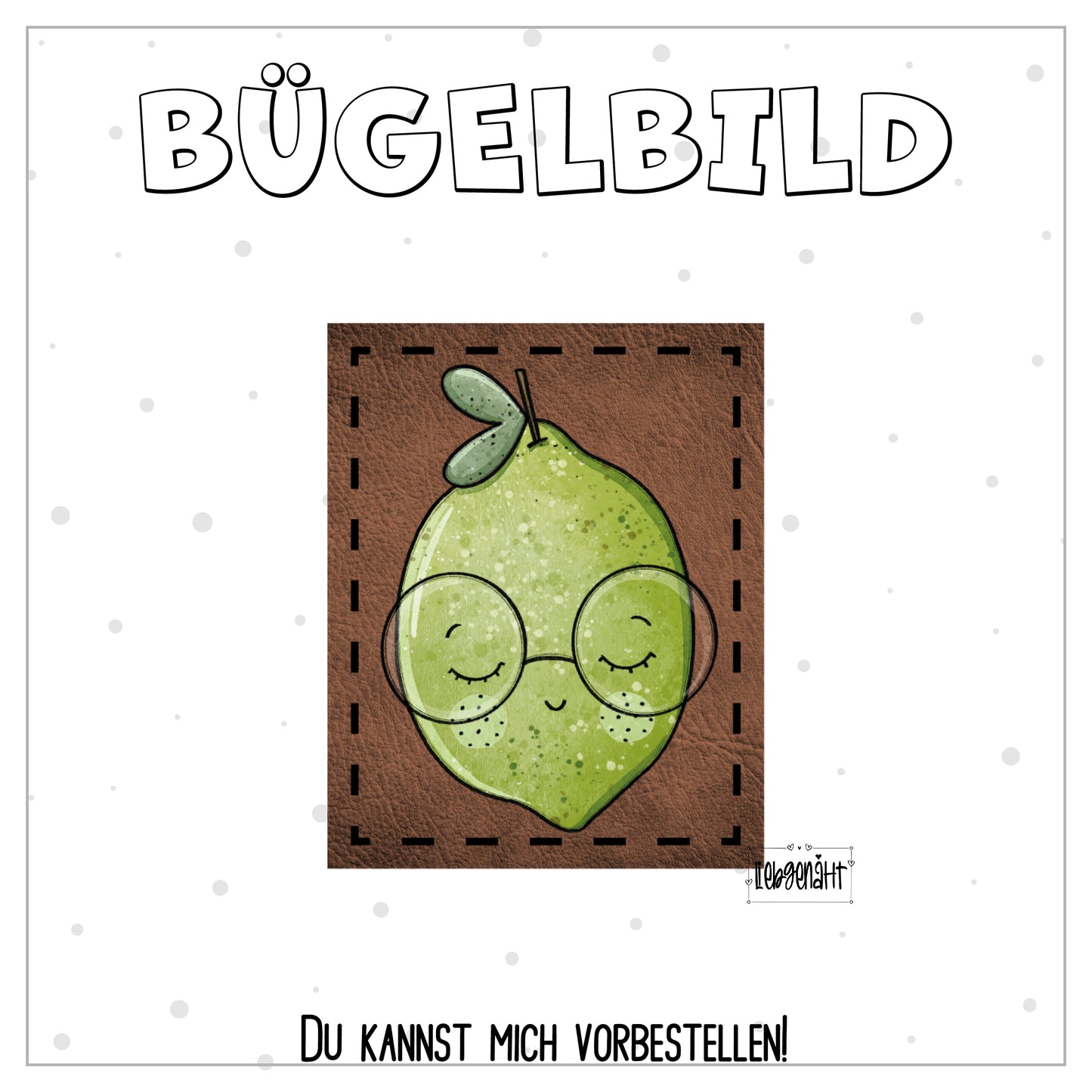 VORBESTELLUNG! Bügellabel - Katzengold - Limette