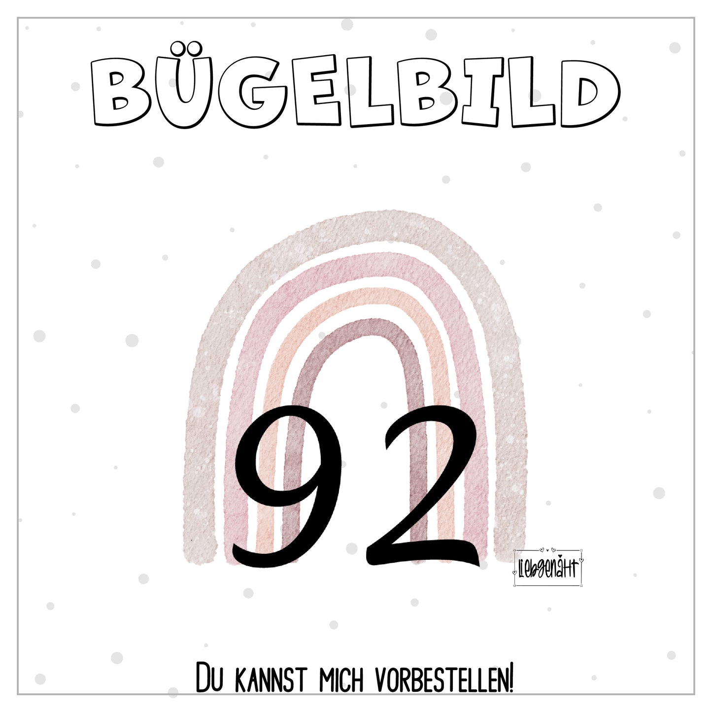 VORBESTELLUNG! Größenlabel - Boho Regenbogen