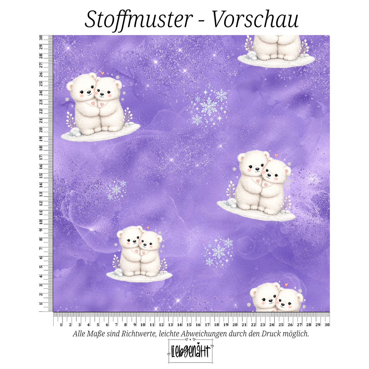 VORBESTELLUNG | WINTERWELT | ALLOVER KUSCHELBÄR FLIEDERZAUBER