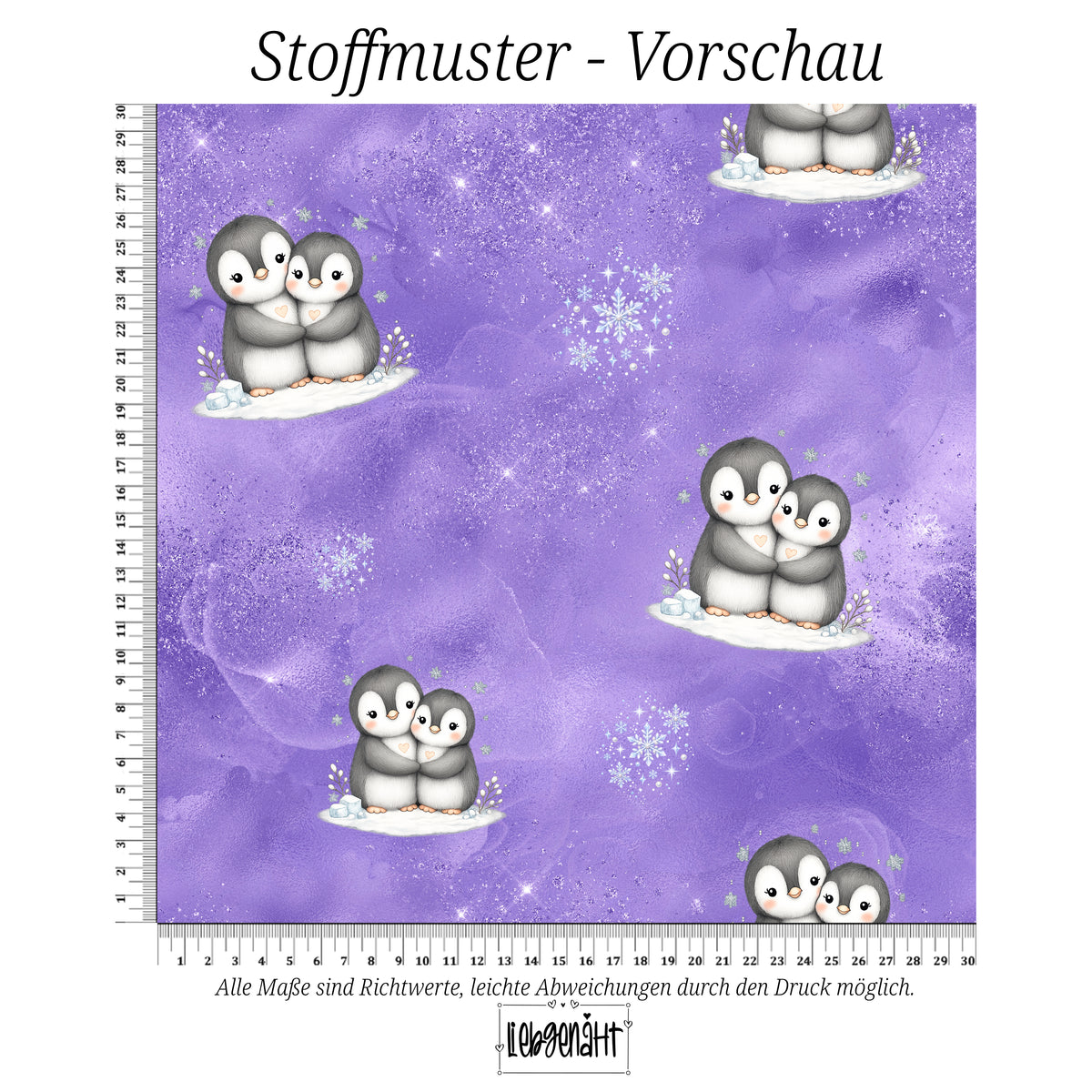 VORBESTELLUNG | WINTERWELT | ALLOVER KUSCHELPINGUIN FLIEDERZAUBER