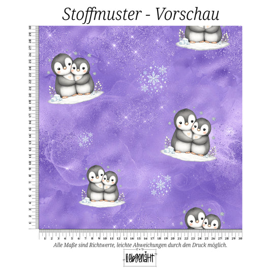 VORBESTELLUNG | WINTERWELT | ALLOVER KUSCHELPINGUIN FLIEDERZAUBER