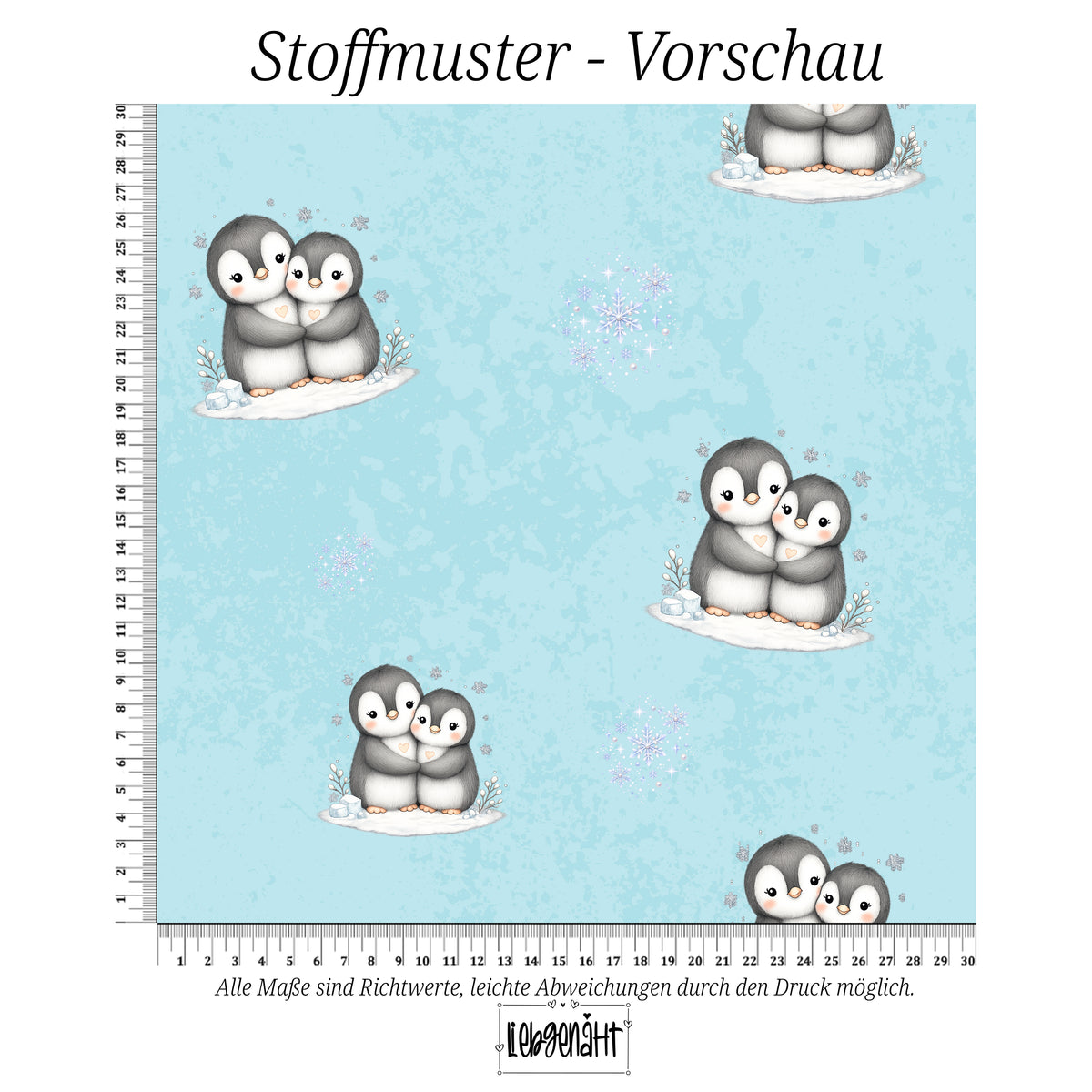 VORBESTELLUNG | WINTERWELT | ALLOVER KUSCHELPINGUIN FROSTHAUCH