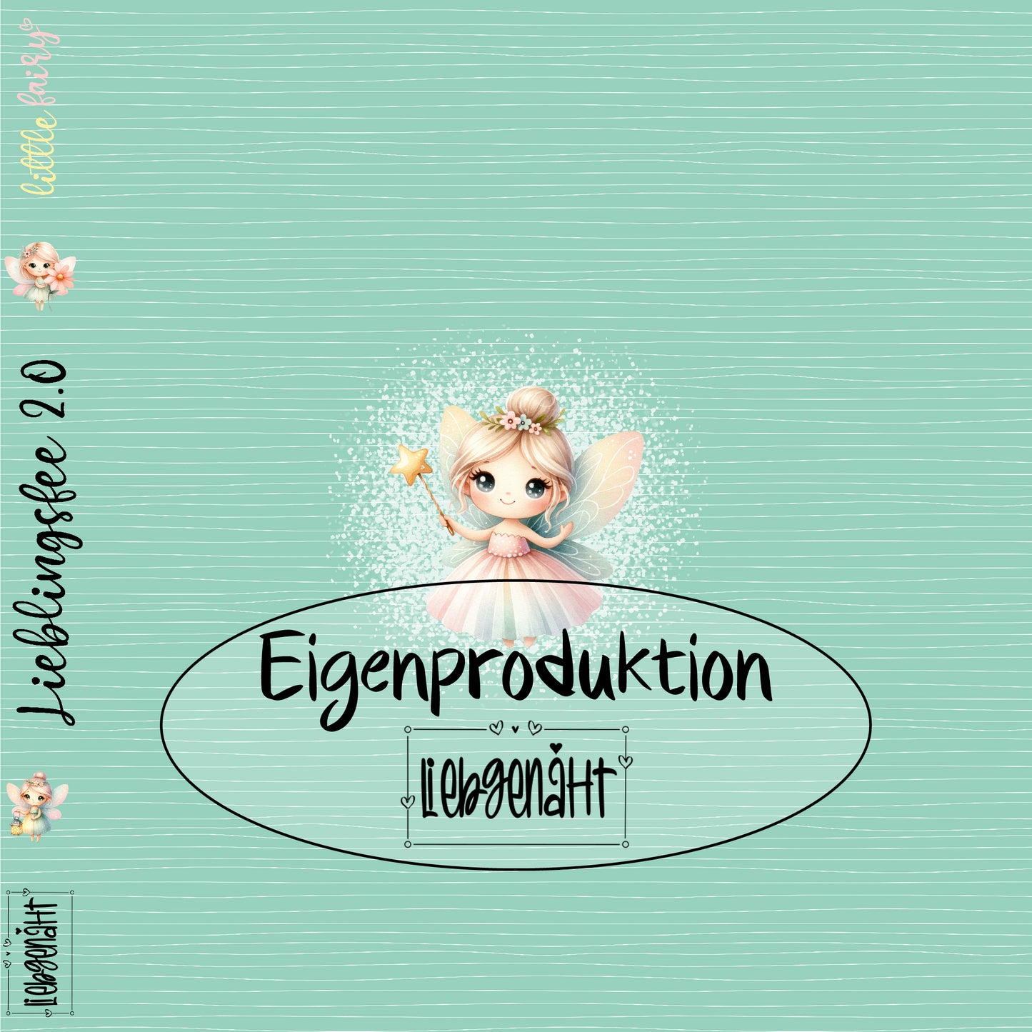 B-WARE! Eigenproduktion! Panel Zauberfee - Jersey (Randstreifen nicht komplett bedruckt!)
