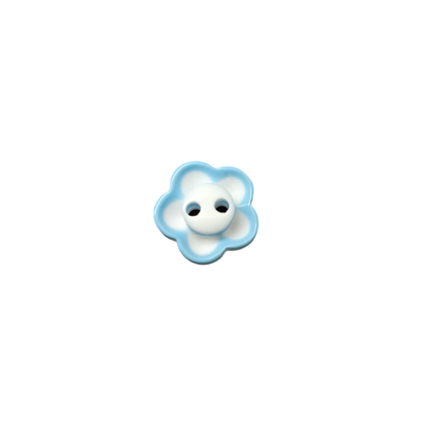 Acrylknopf | 13mm | Blume in Hellblau