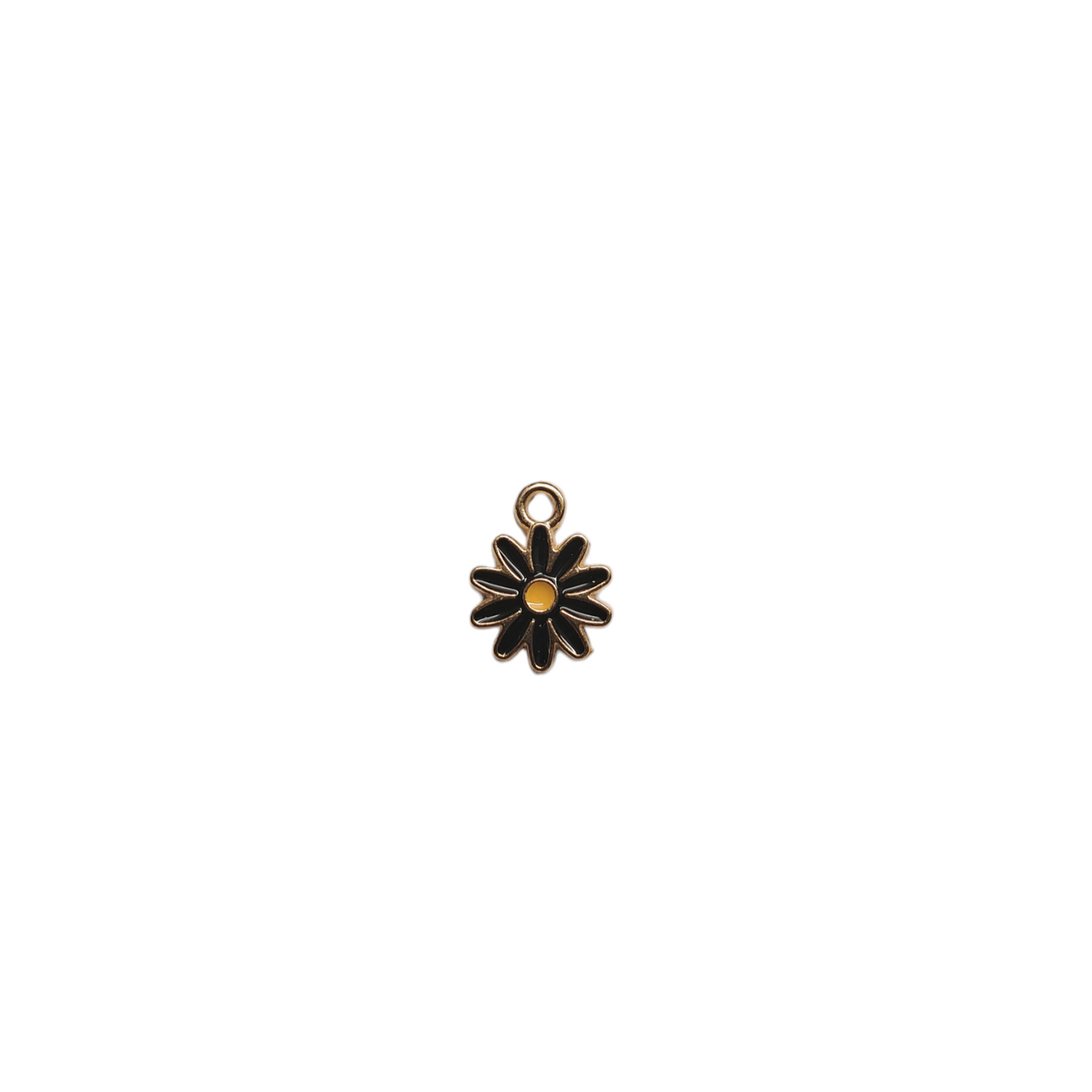 Anhänger Blumenform, schwarz