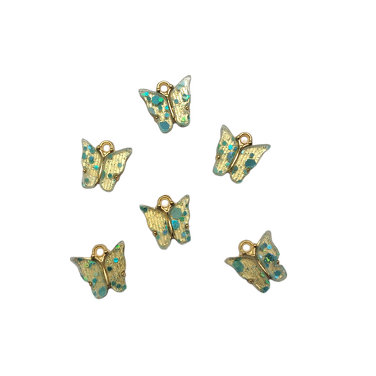 Anhänger Schmetterling, Glitzergrün