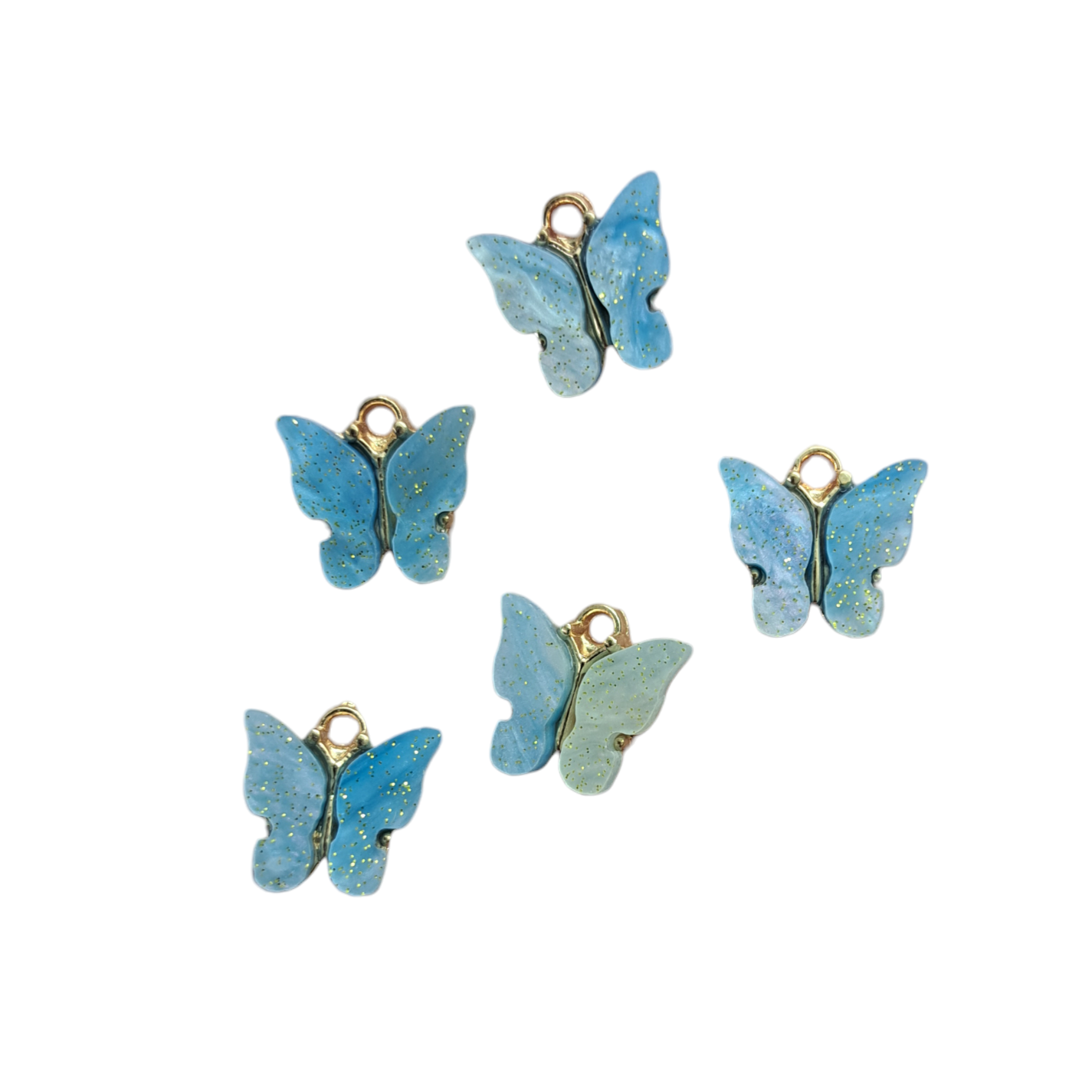 Anhänger Schmetterling, Glitzerhellblau