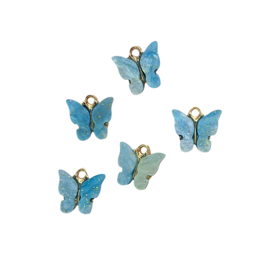 Anhänger Schmetterling, Glitzerhellblau