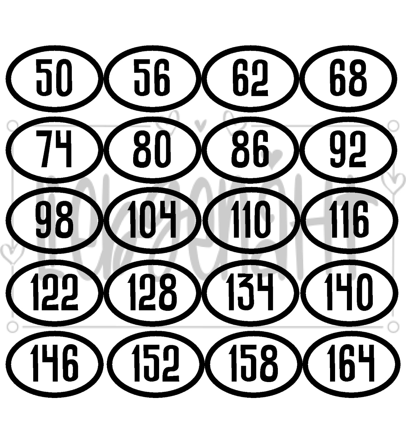 VORBESTELLUNG! Größenlabels - Normal Schwarz - Gr. 50 bis 164