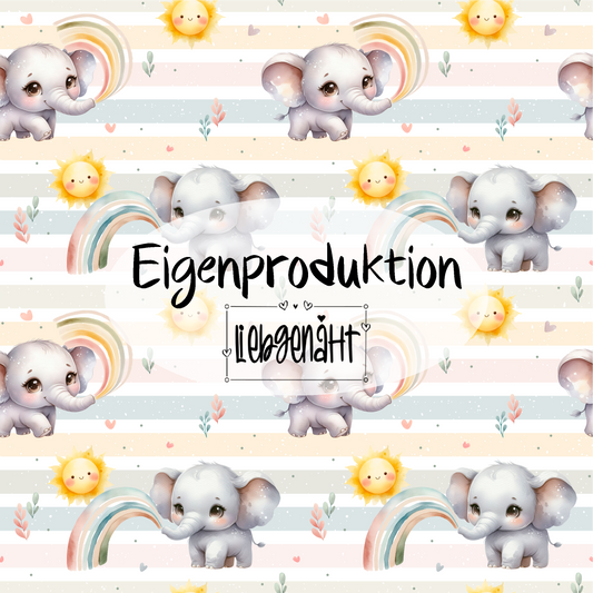 Reststück - Eigenproduktion! JERSEY - Mini-Elefanten - 1,30m x VB