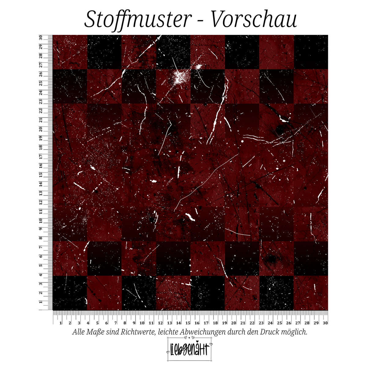 VORBESTELLUNG | GRUNGE KARO | DUNKELROT | SPLASH