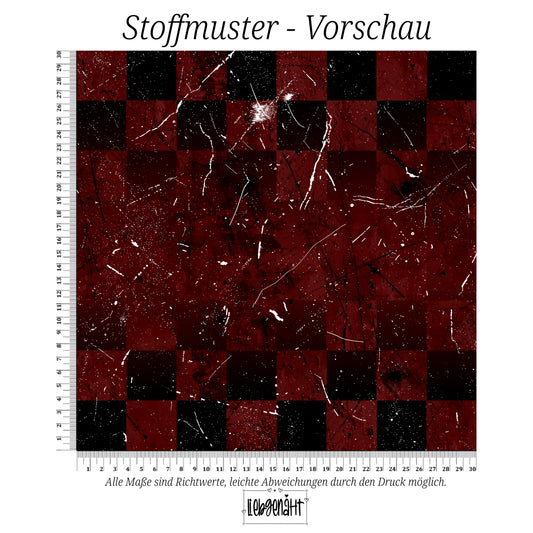 VORBESTELLUNG | GRUNGE KARO | DUNKELROT | SPLASH